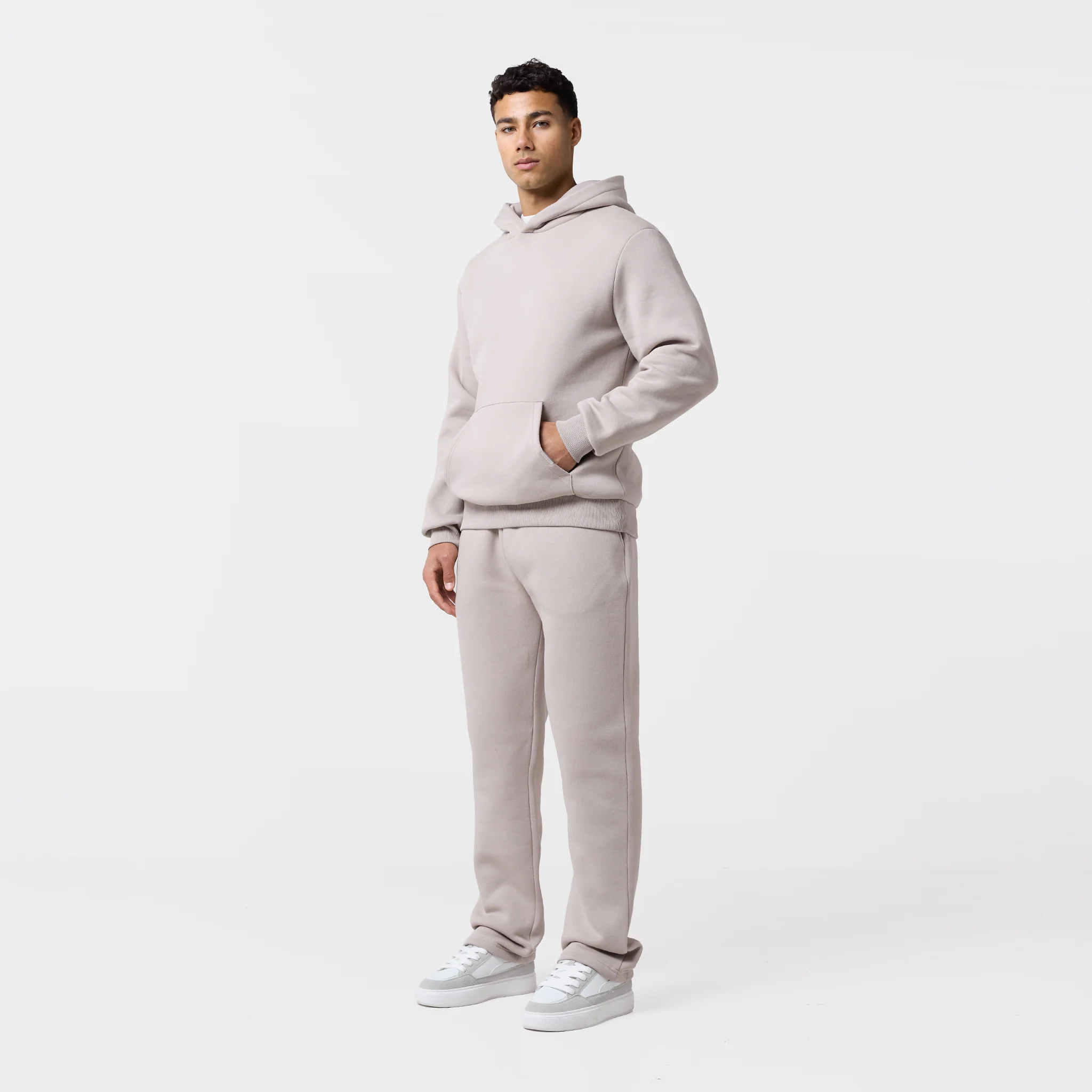 Relaxed Fit Open Hem Jogger | Sand - Image 9