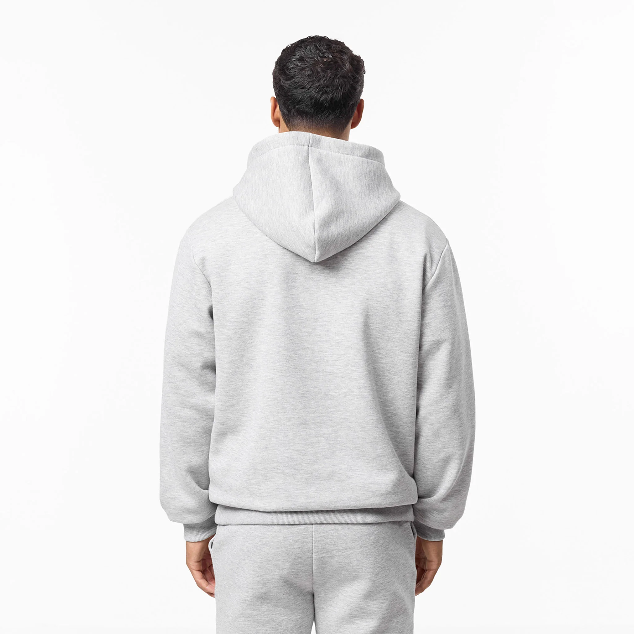 Relaxed Fit Open Hem Tracksuit | Grey Marl - Image 6