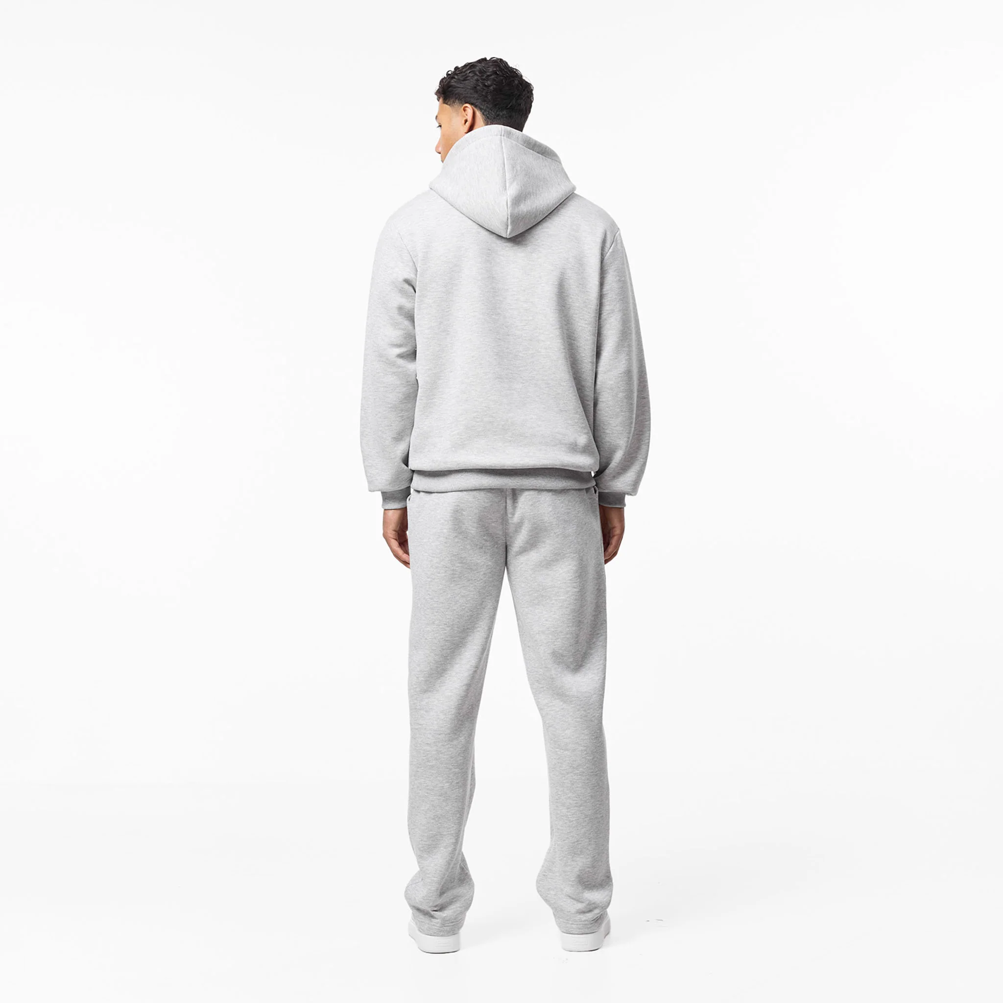 Relaxed Fit Open Hem Tracksuit | Grey Marl - Image 7