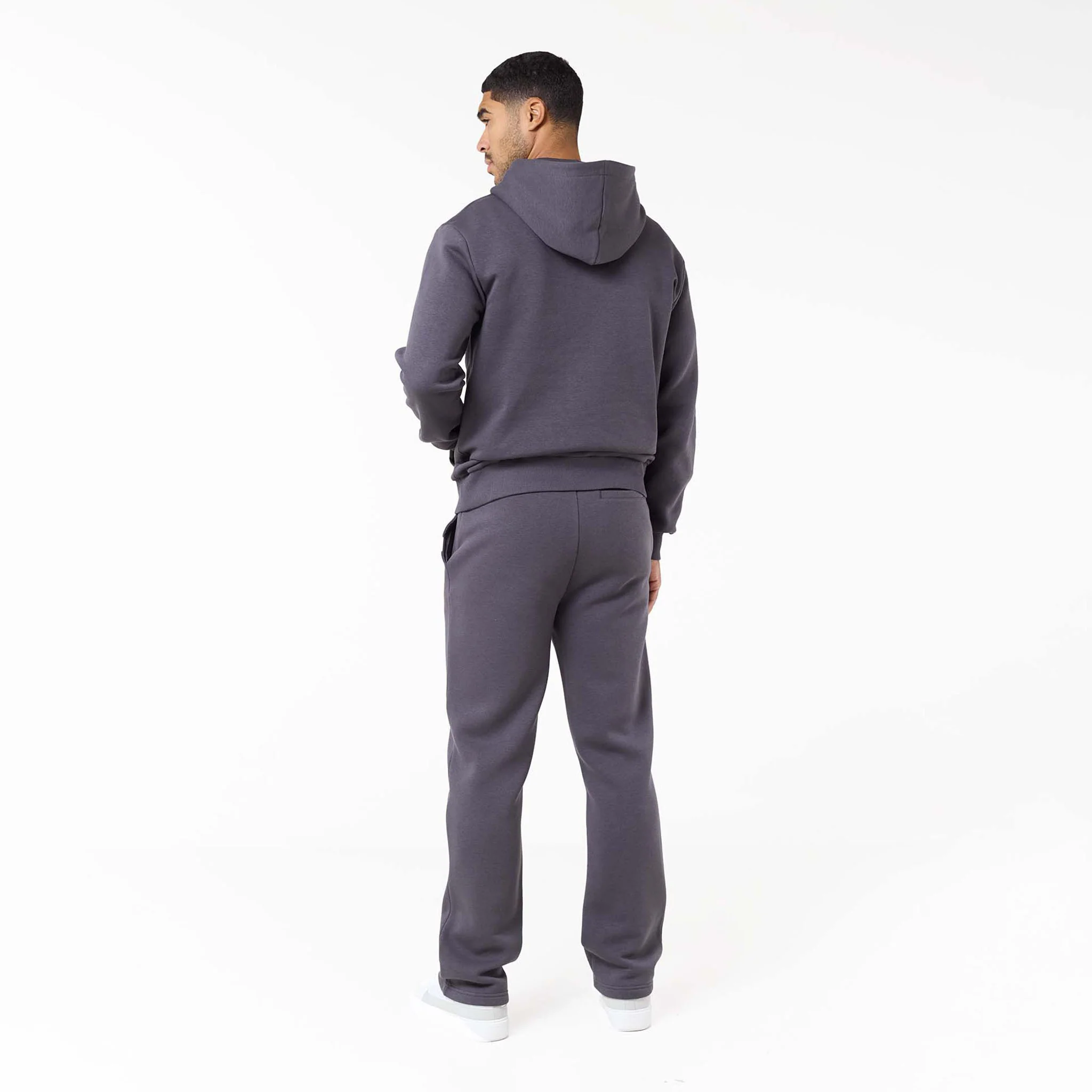 Relaxed Fit Open Hem Tracksuit | Iron Grey - Image 6