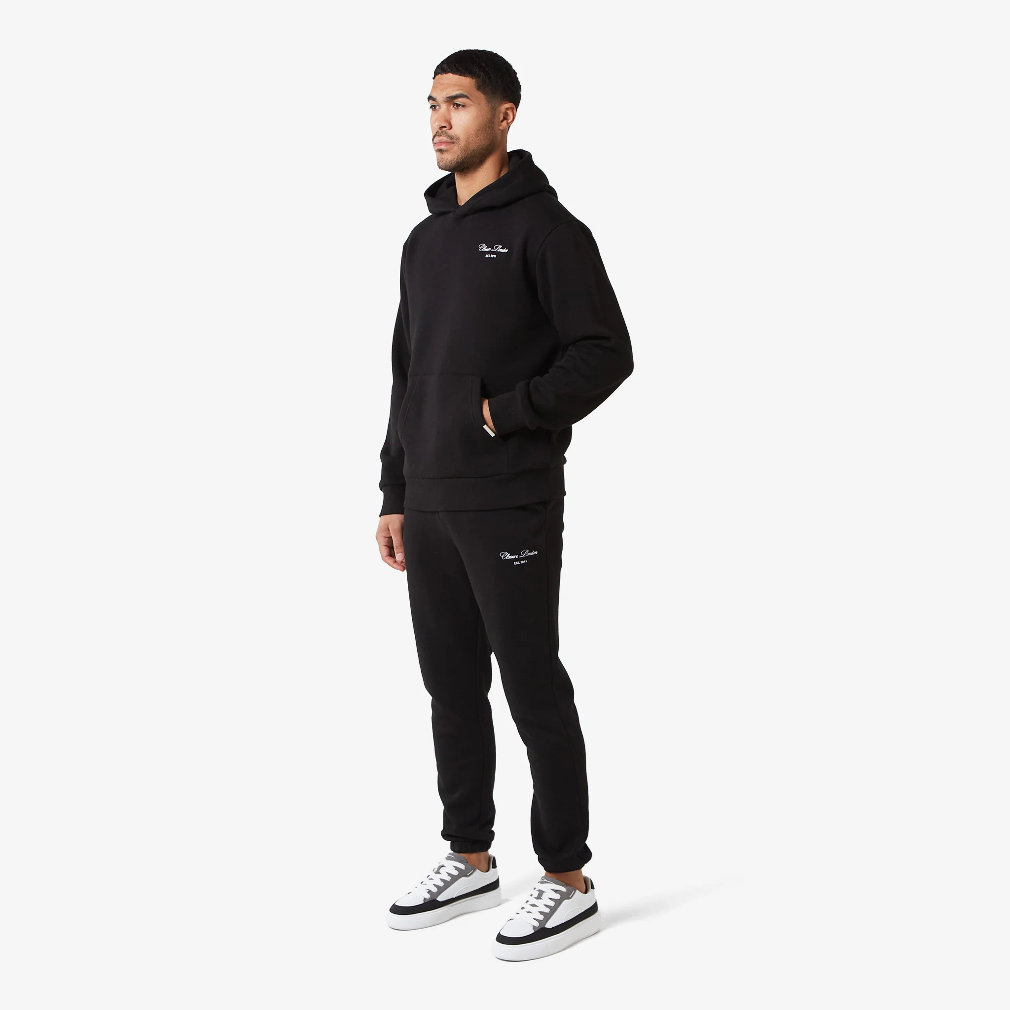 Relaxed Fit Signature Tracksuit | Black - Image 7