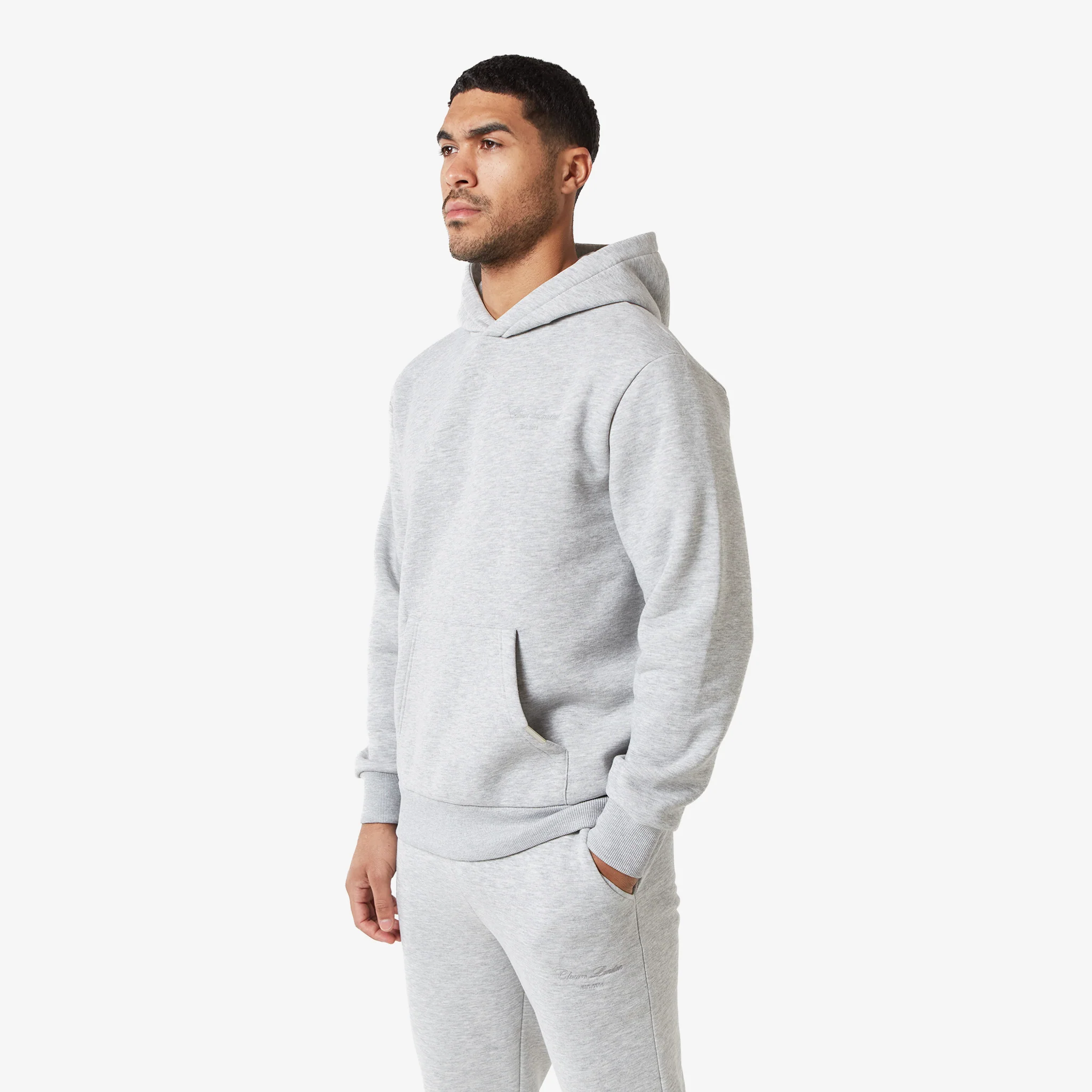 Relaxed Fit Signature Tracksuit | Grey Marl - Image 6