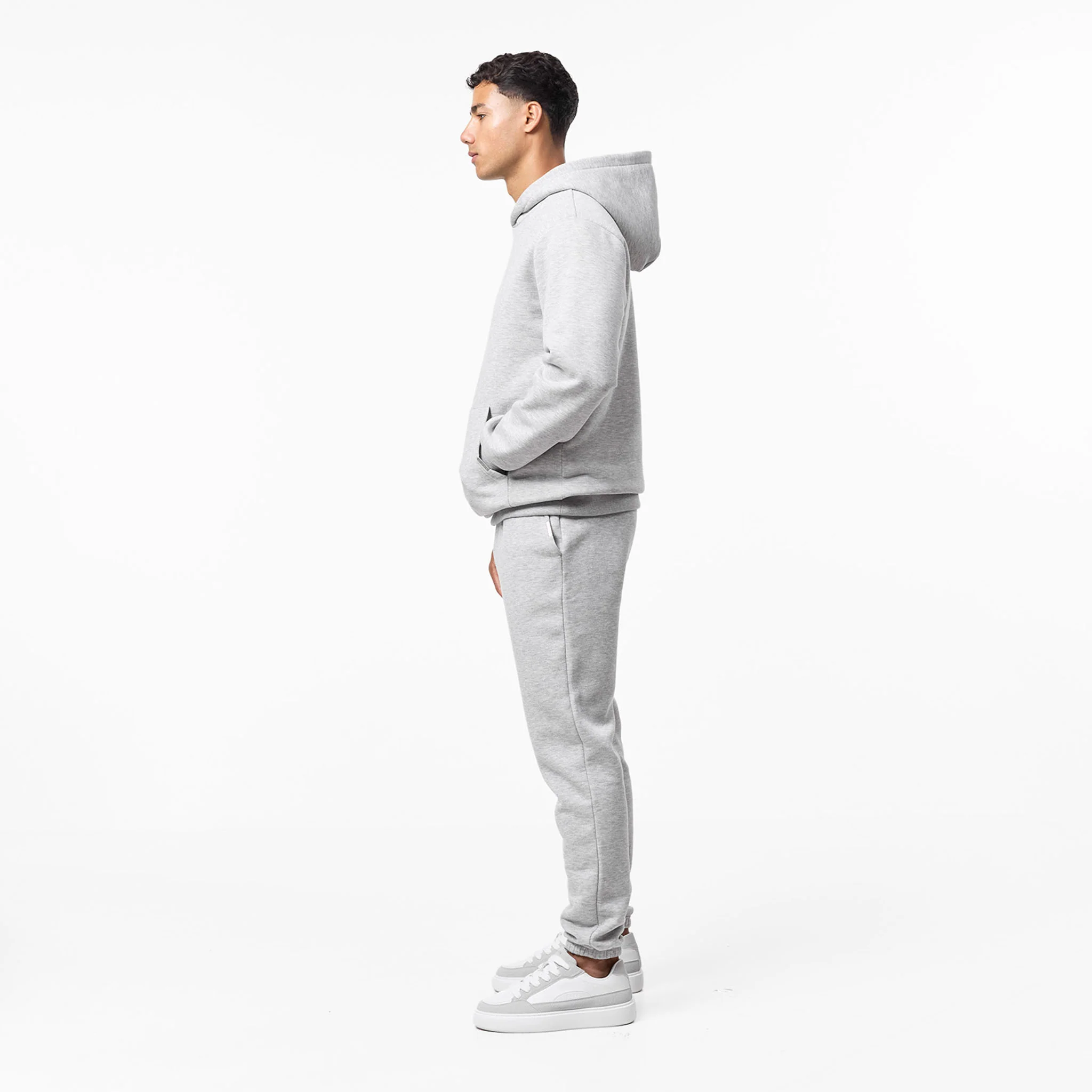 Relaxed Fit Tracksuit | Grey Marl - Image 3