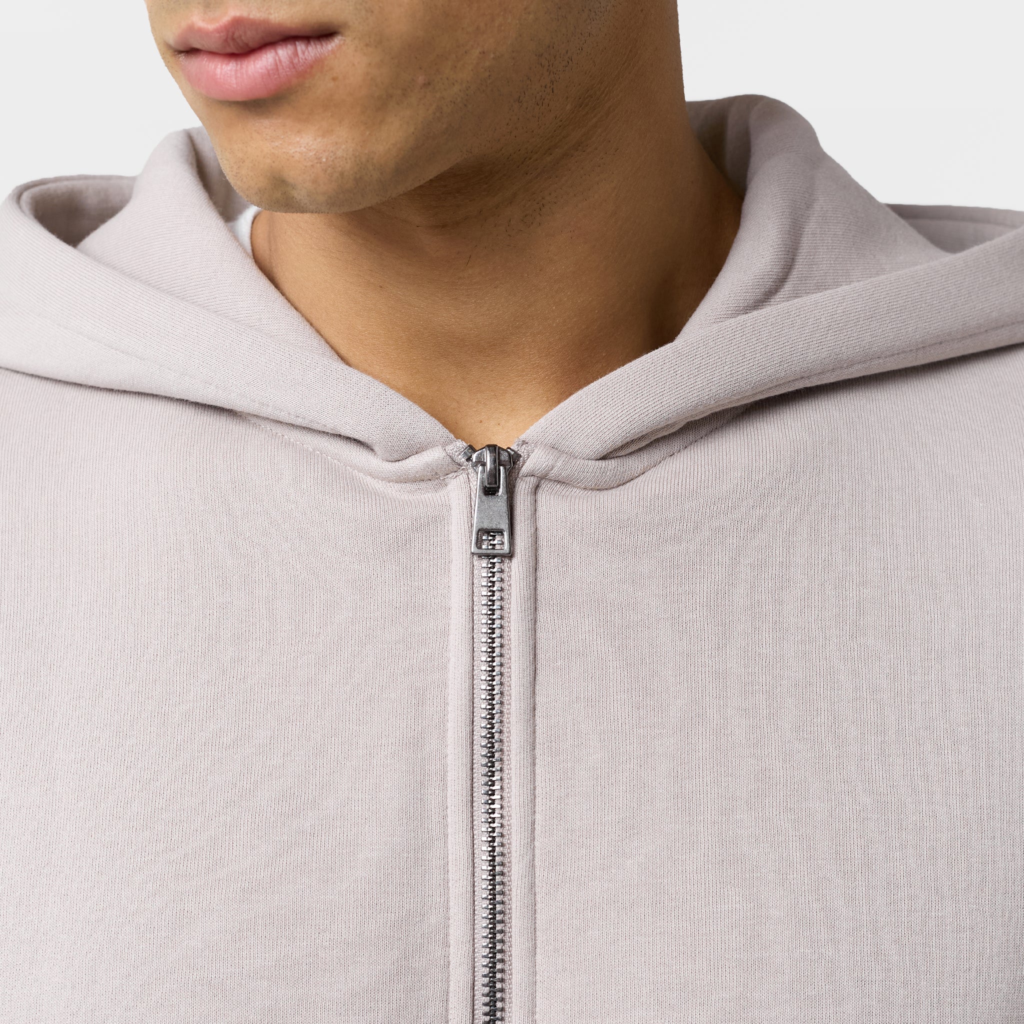Relaxed Full Zip Hoodie | Sand - Image 3