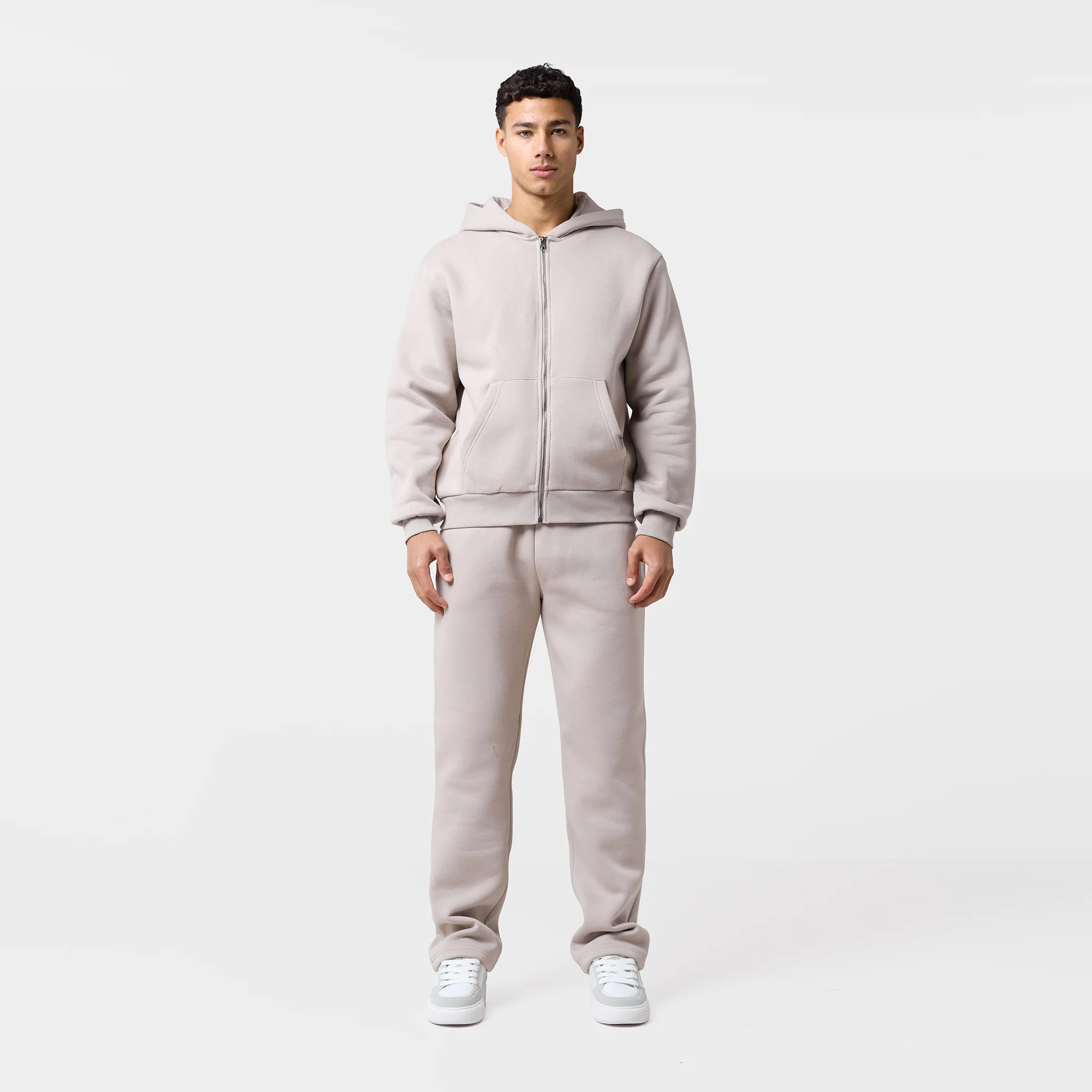 Relaxed Full Zip Hoodie | Sand - Image 4