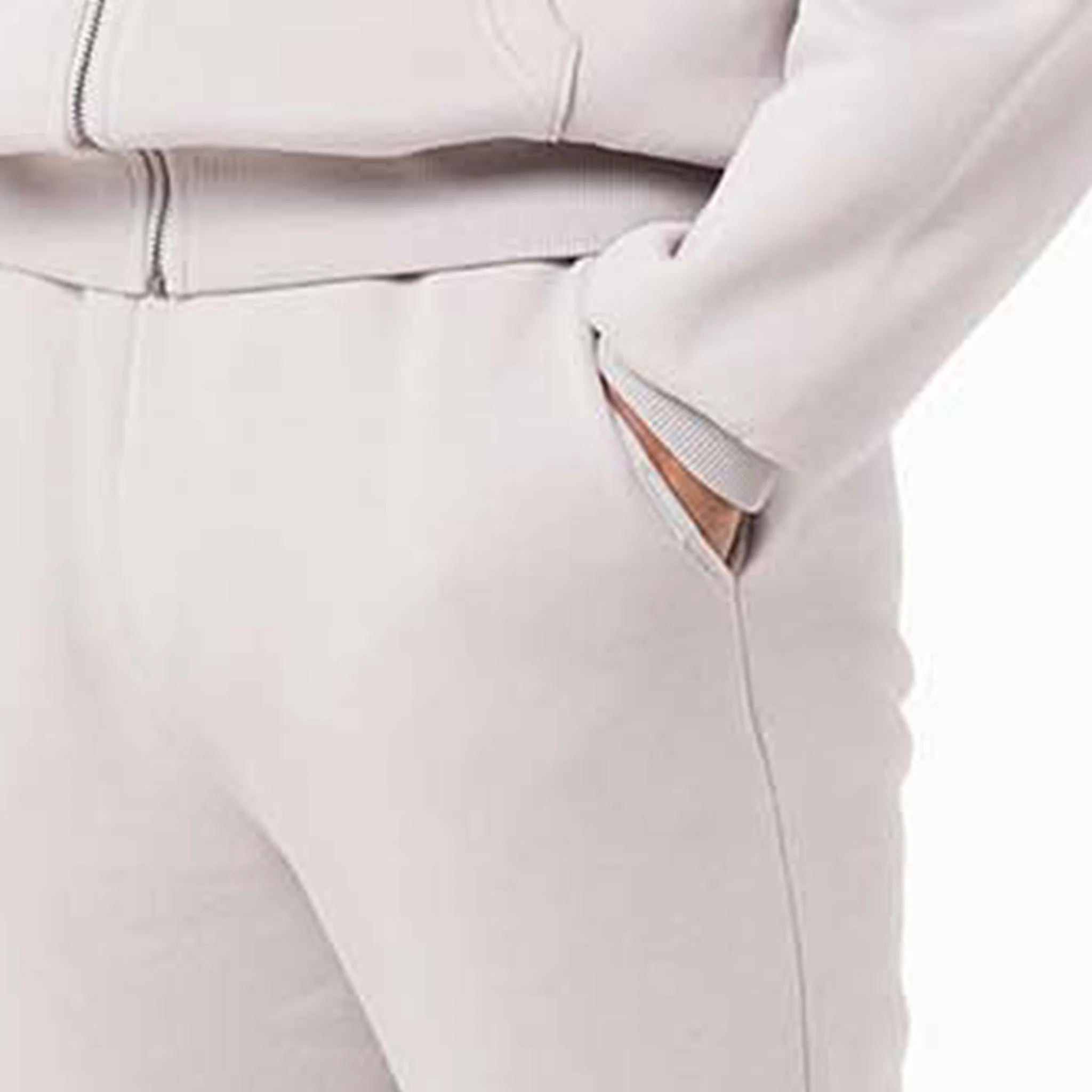 Relaxed Fit Open Hem Jogger | Stone - Image 3
