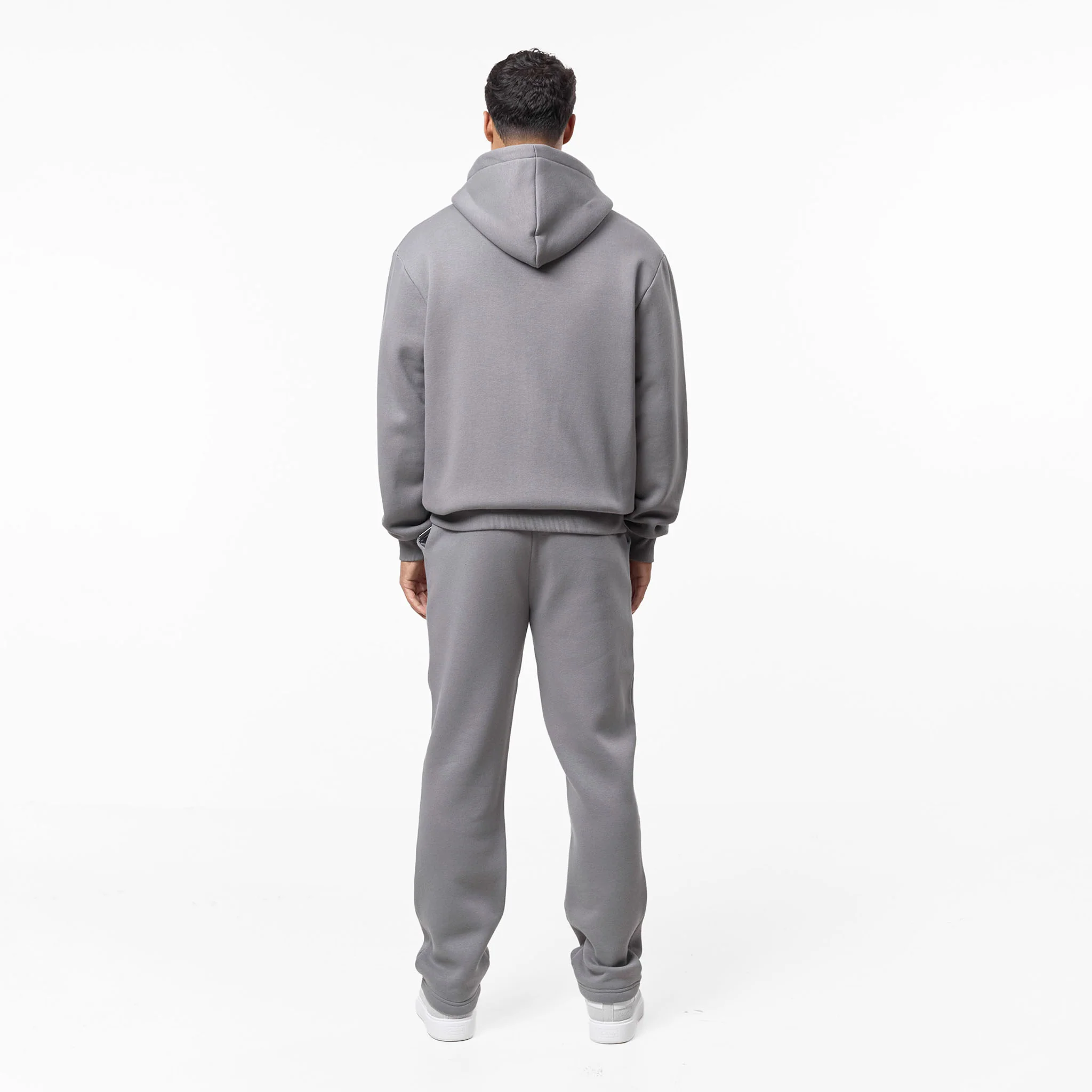 Relaxed Full Zip Hoodie | Mid Grey - Image 8