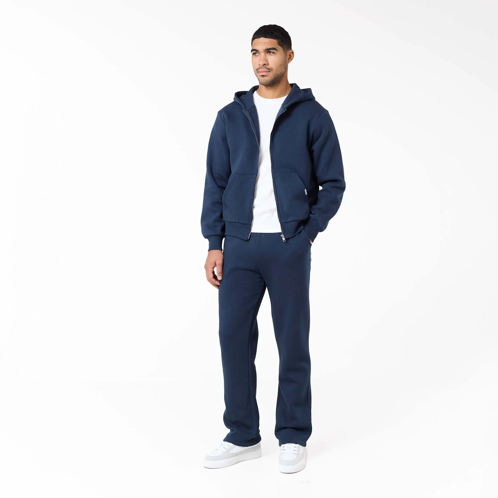 Relaxed Full Zip Hoodie | Navy - Image 2