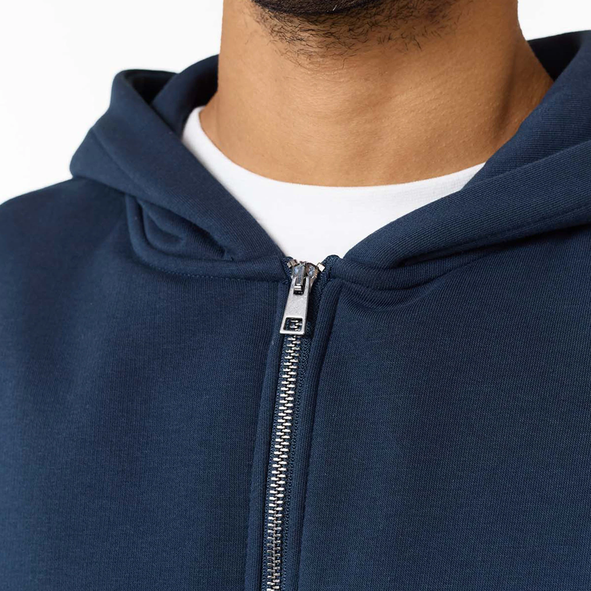 Relaxed Full Zip Hoodie | Navy - Image 3