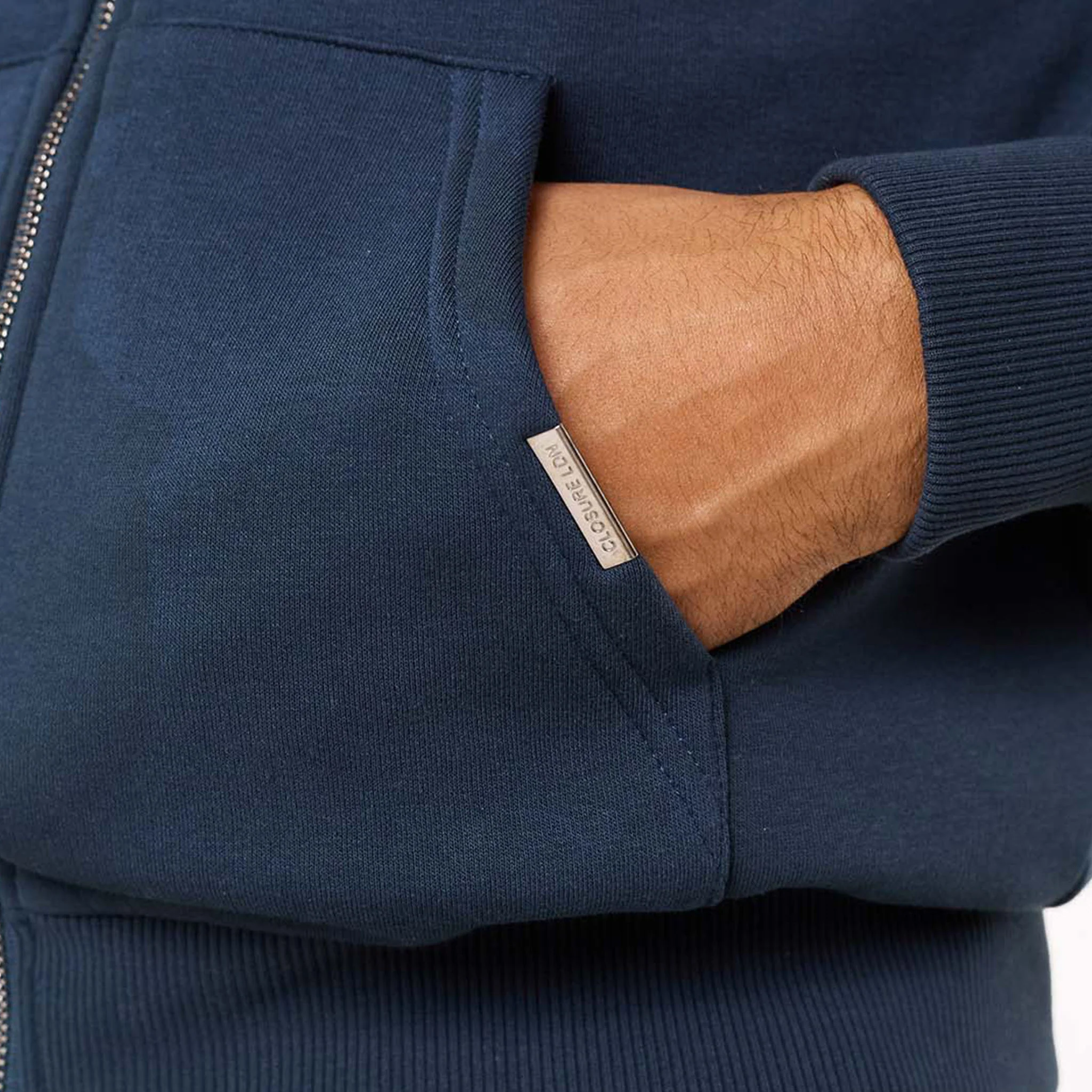 Relaxed Full Zip Hoodie | Navy - Image 4
