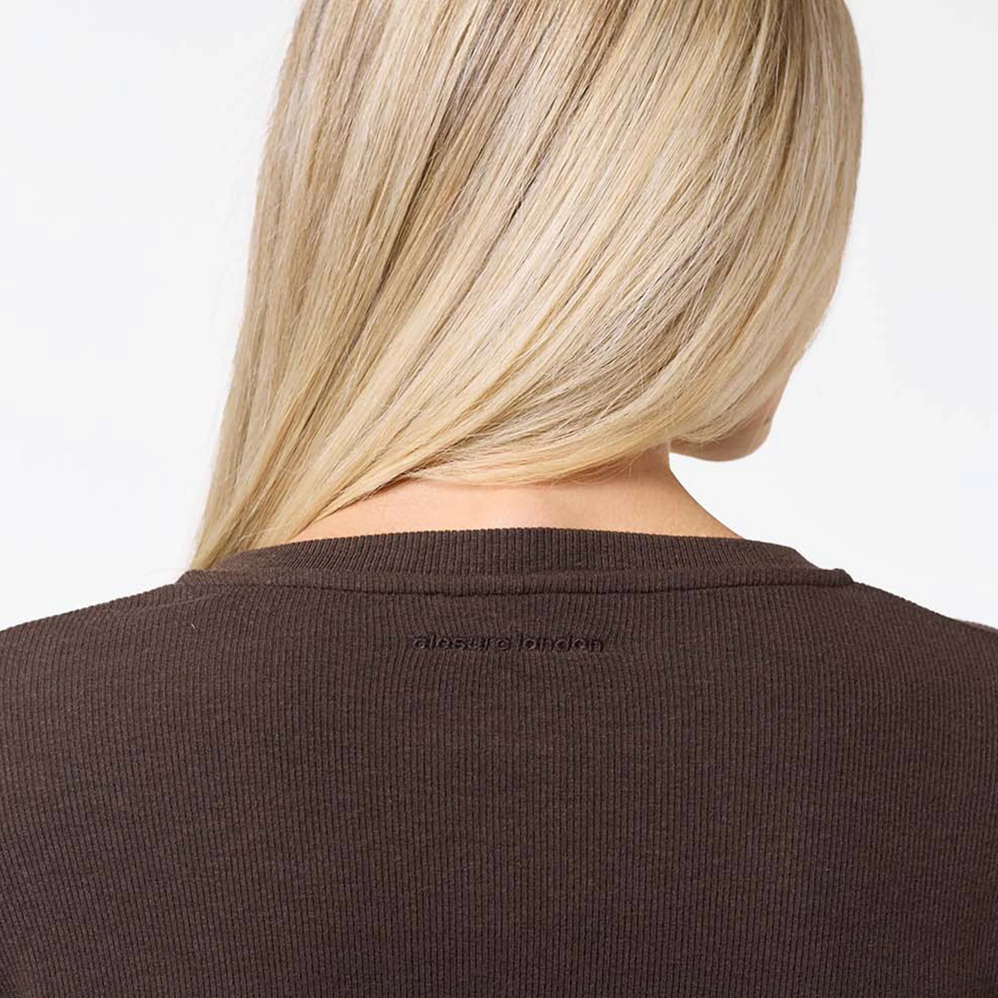 Ribbed Open Hem Set | Coffee - Image 4