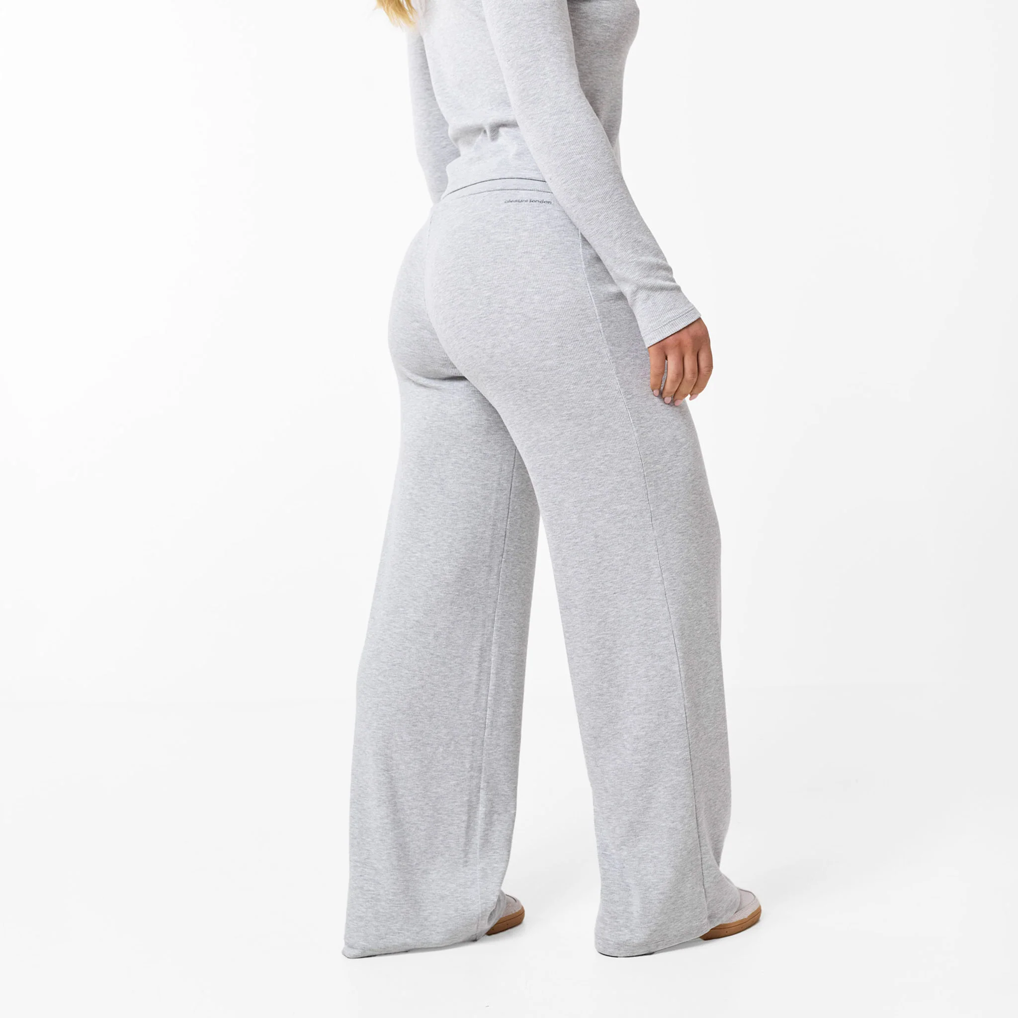Ribbed Open Hem Set | Grey Marl - Image 10