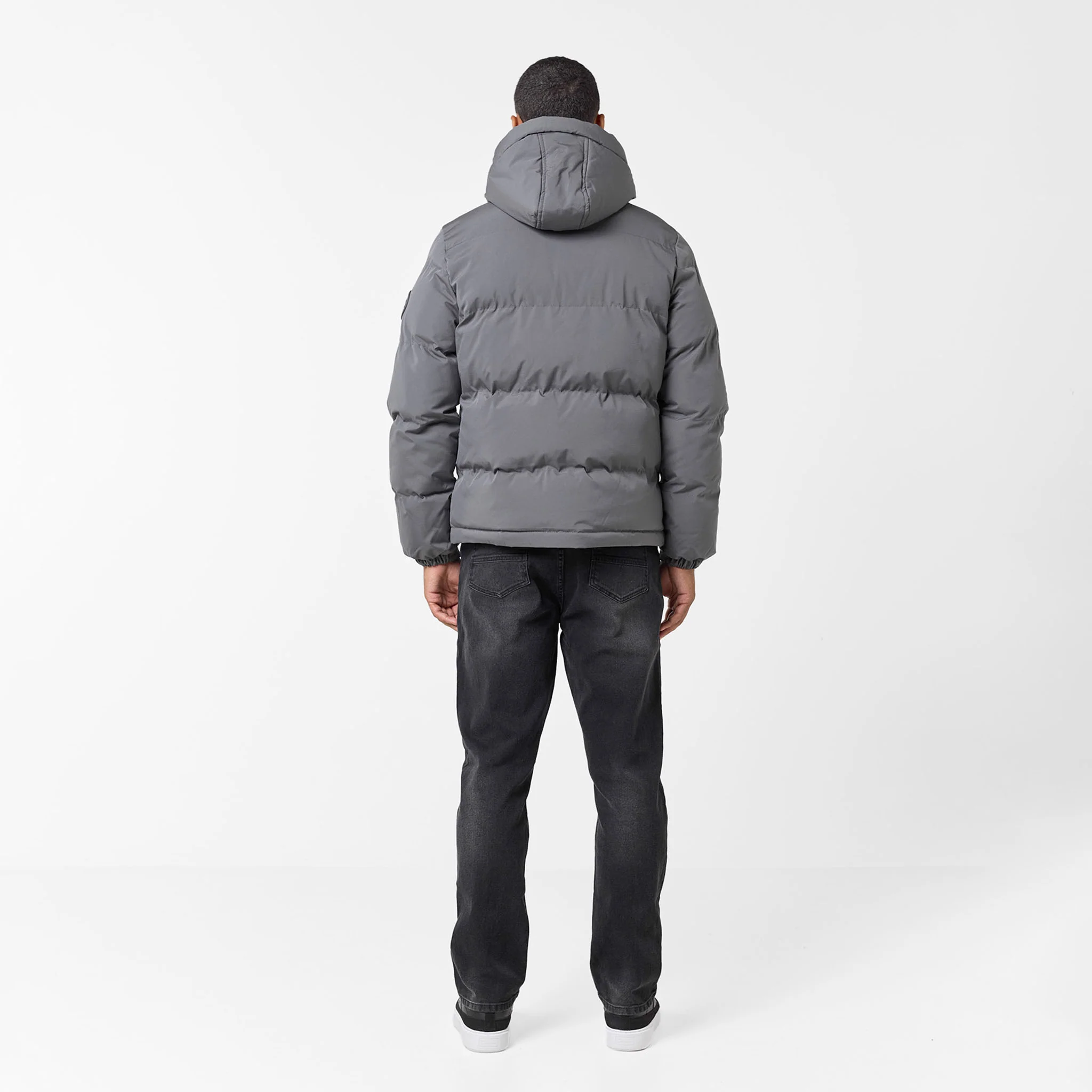 Ripstop Racer Puffer Jacket | Charcoal - Image 12