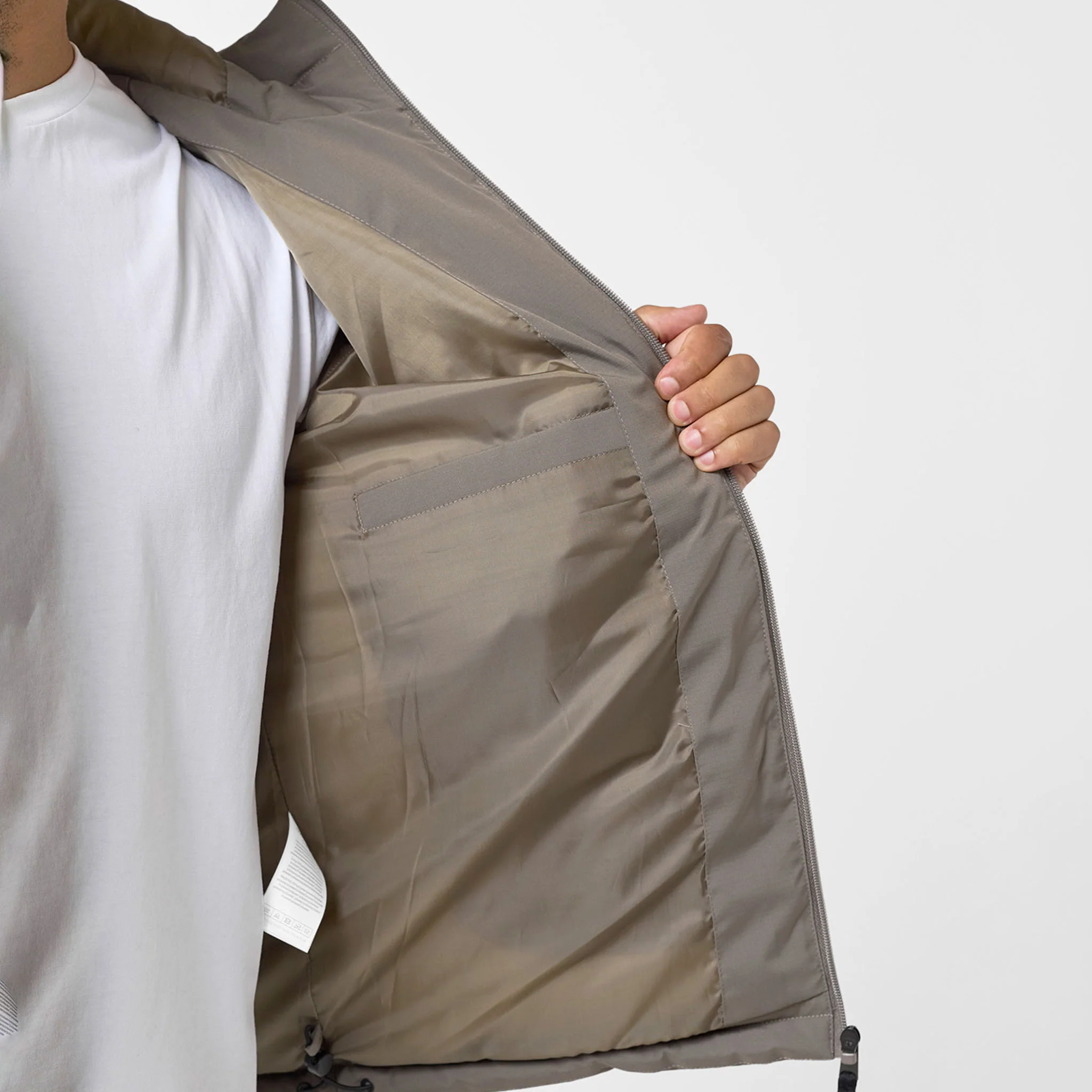 Ripstop Racer Puffer Jacket | Washed Khaki - Image 11
