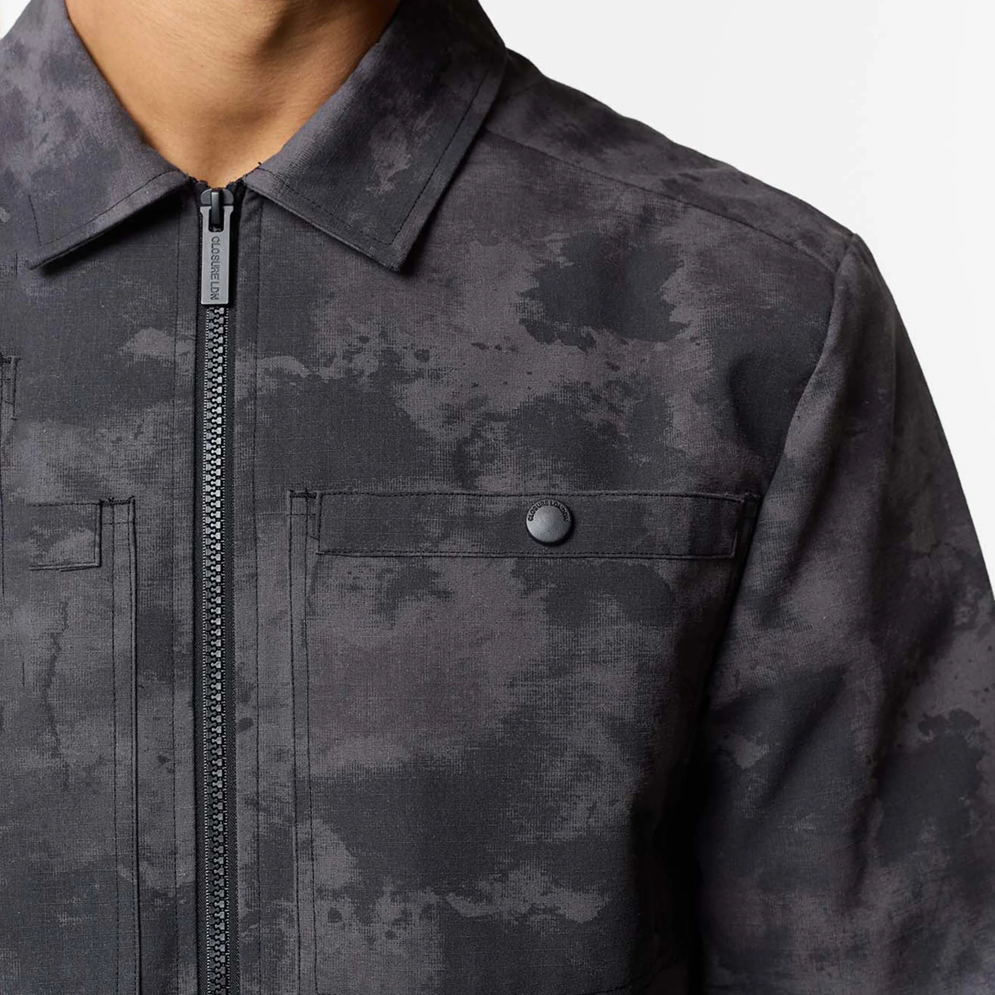 Ripstop Utility Overshirt | Black Camo - Image 3