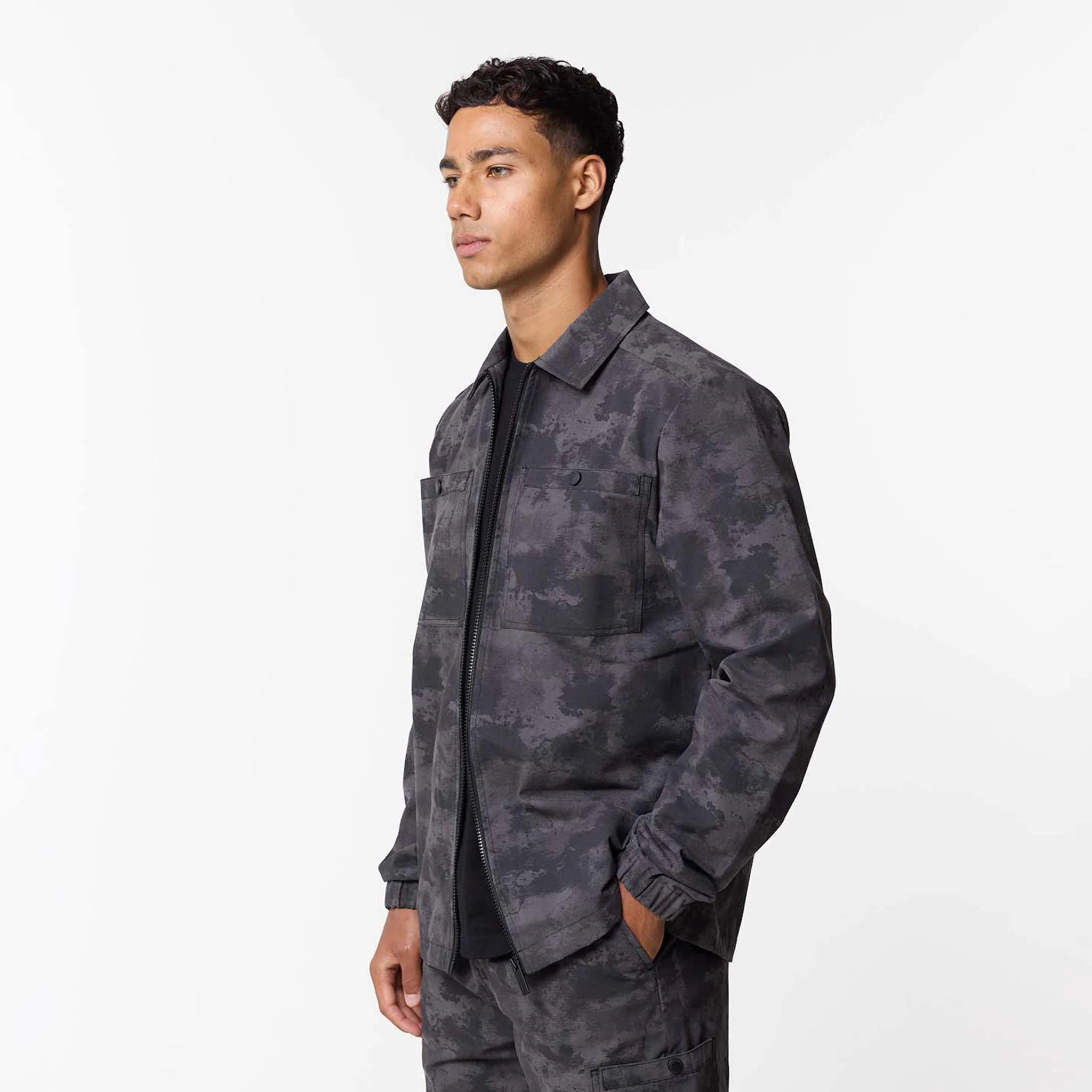 Ripstop Utility Overshirt | Black Camo - Image 4