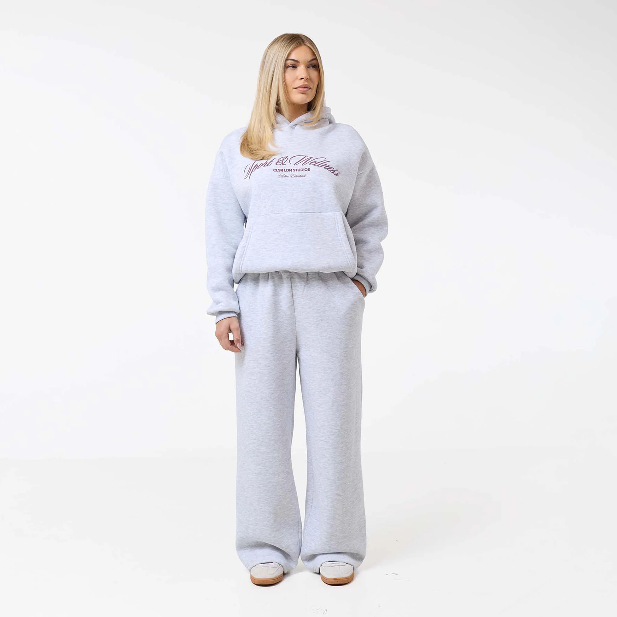 Script Sport & Wellness Tracksuit | Grey Marl - Image 4