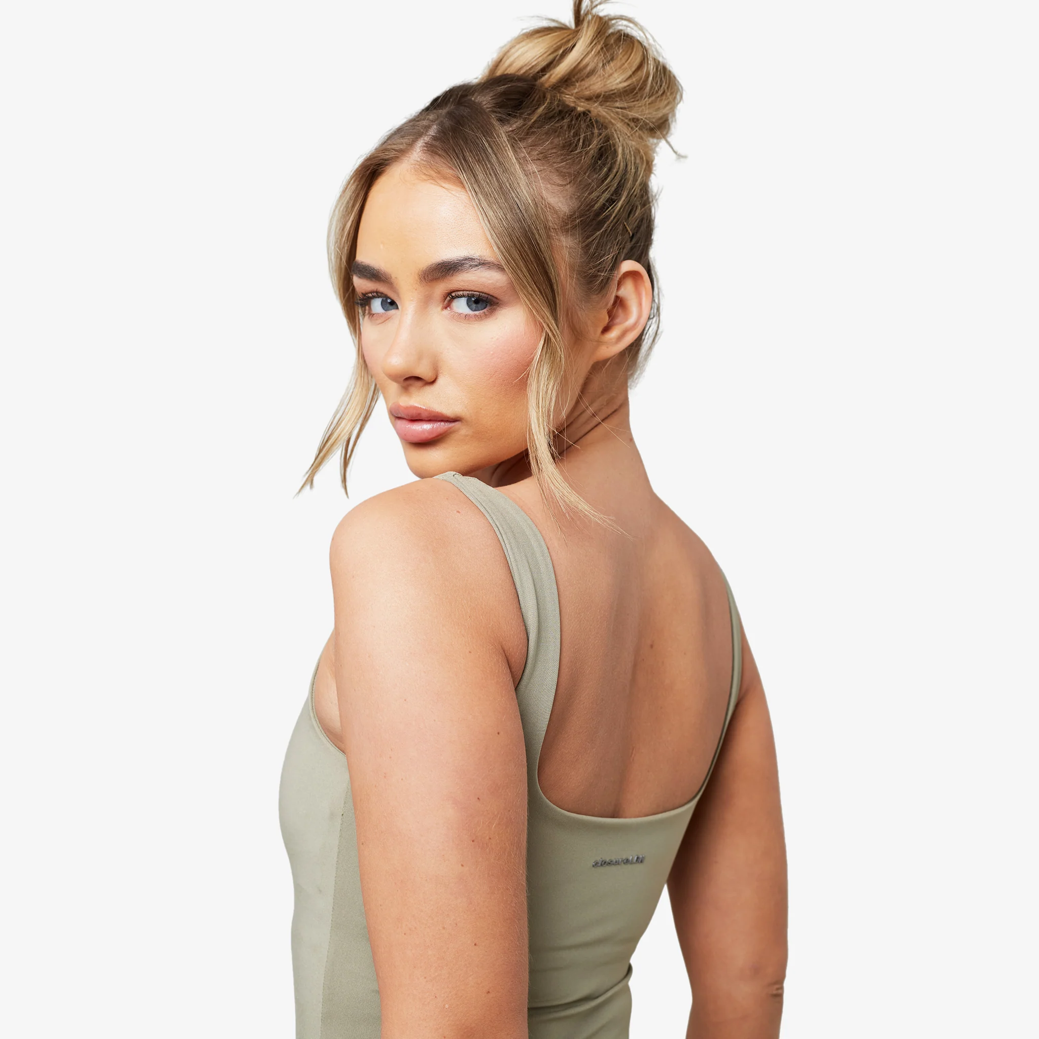 Second Skin Square Neck Vest | Olive - Image 3