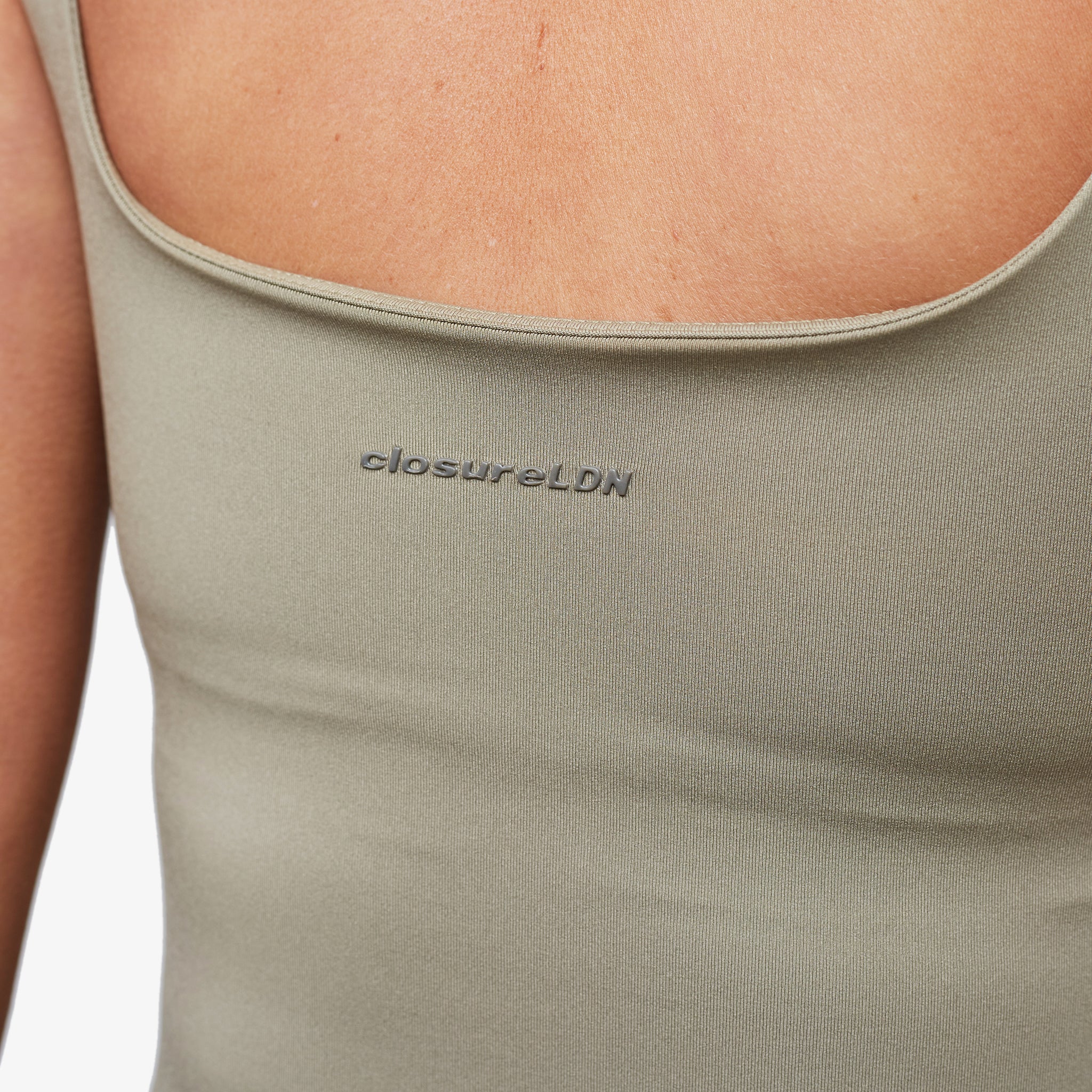Second Skin Square Neck Vest | Olive - Image 4