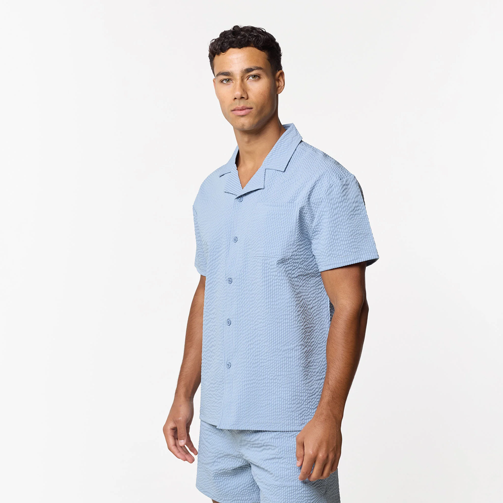 Seersucker Shirt | Light Blue - Image 5