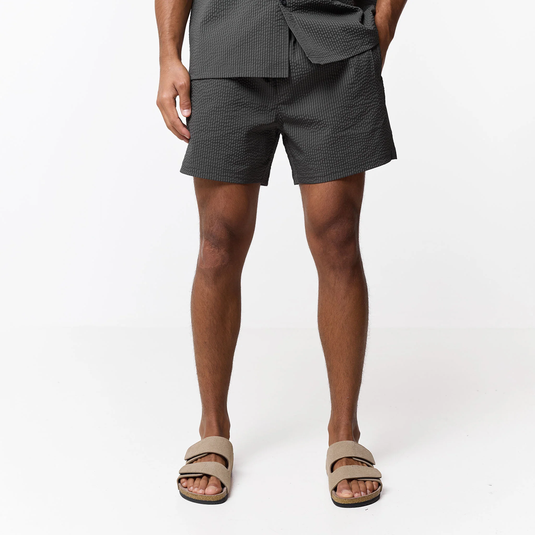 Seersucker Swimshort | Khaki - Image 4