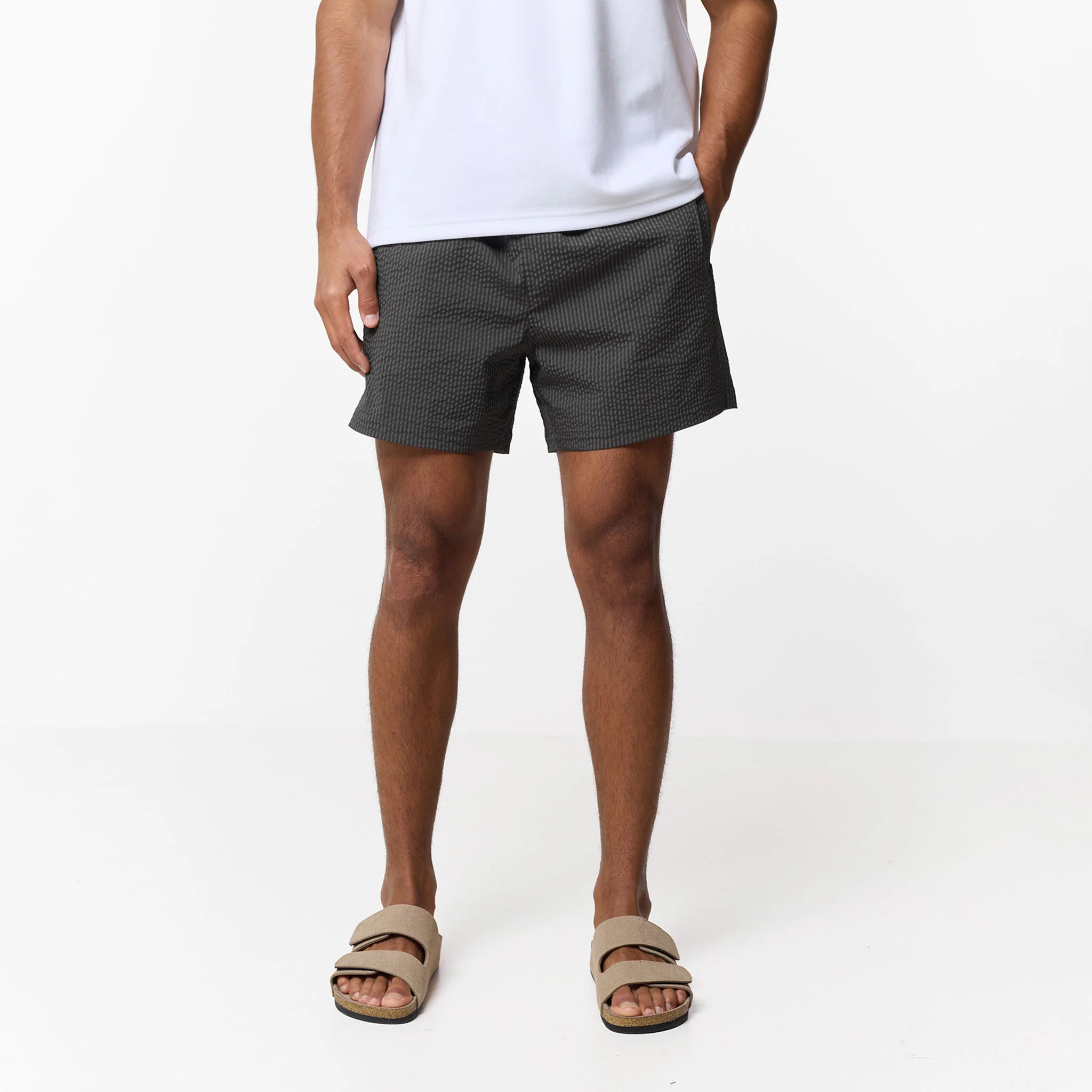 Seersucker Swimshort | Khaki - Image 6