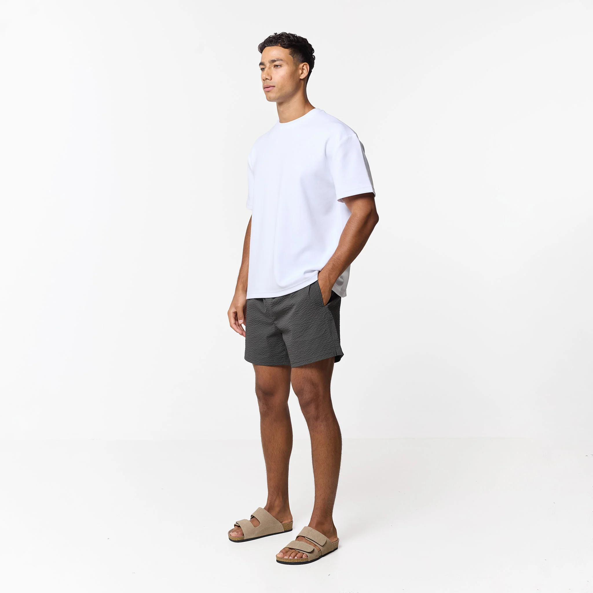 Seersucker Swimshort | Khaki - Image 7