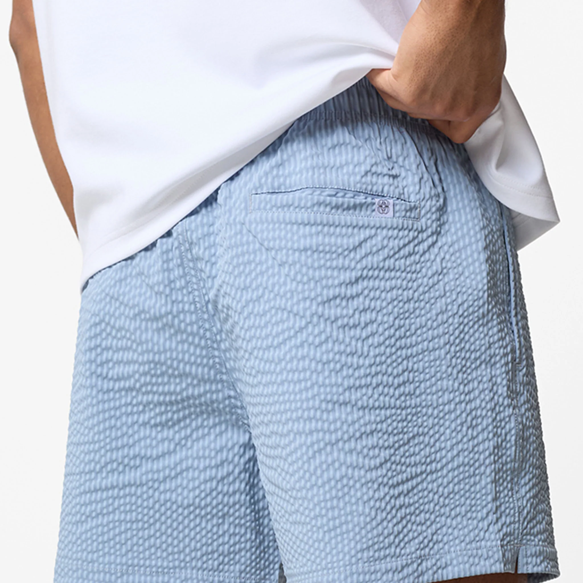 Seersucker Swimshort | Light Blue - Image 8