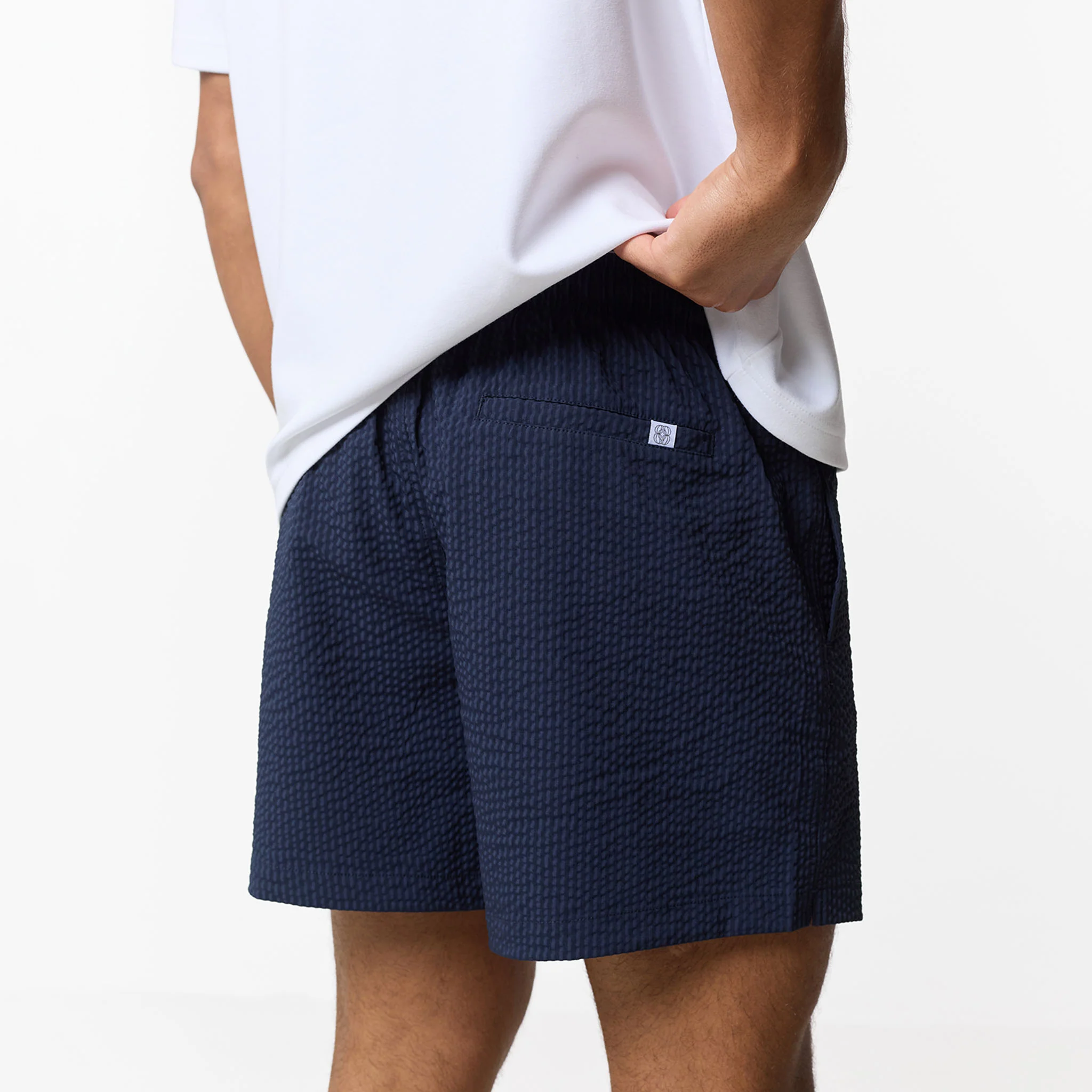 Seersucker Swimshort | Navy - Image 8
