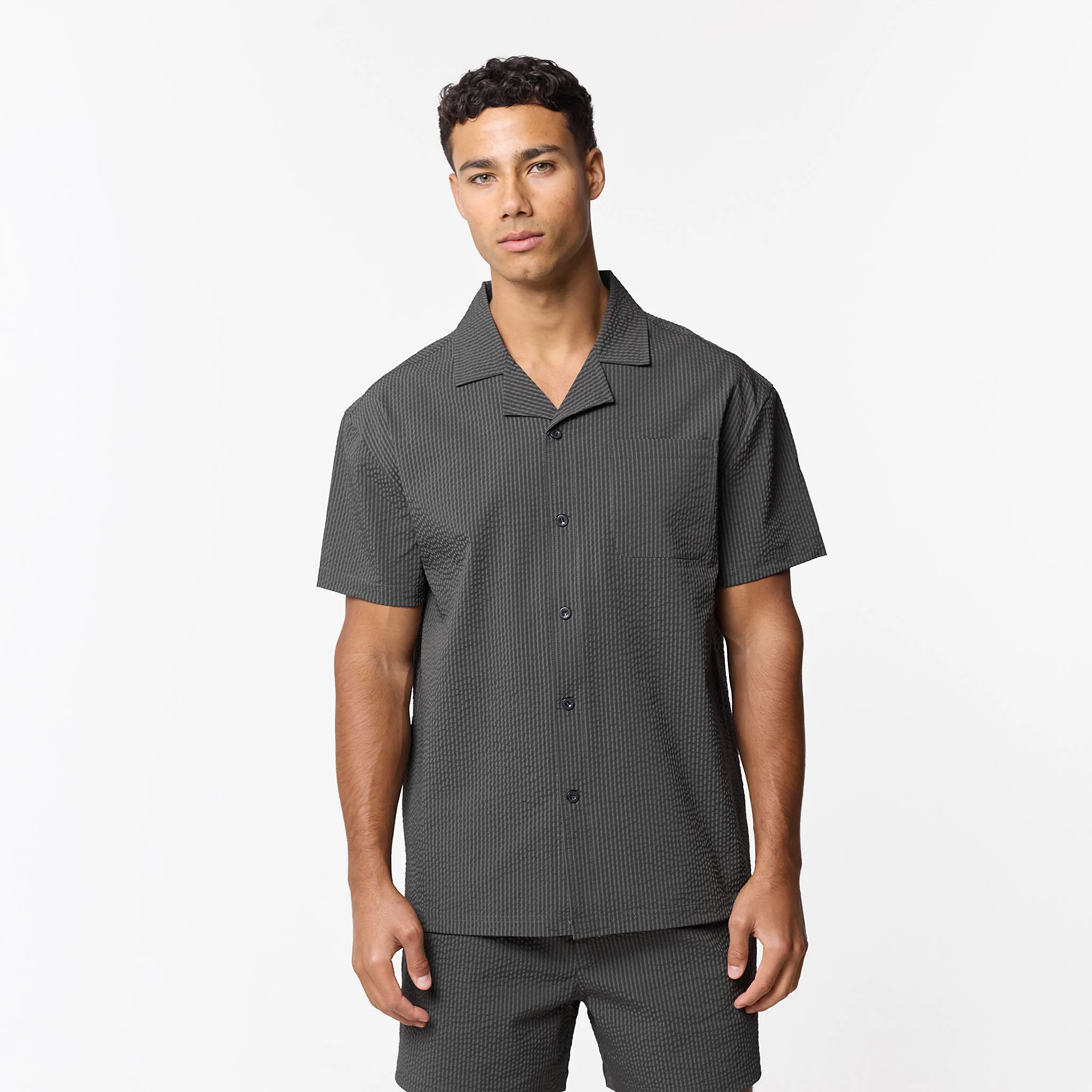 Seersucker Twinset | Khaki - Image 3