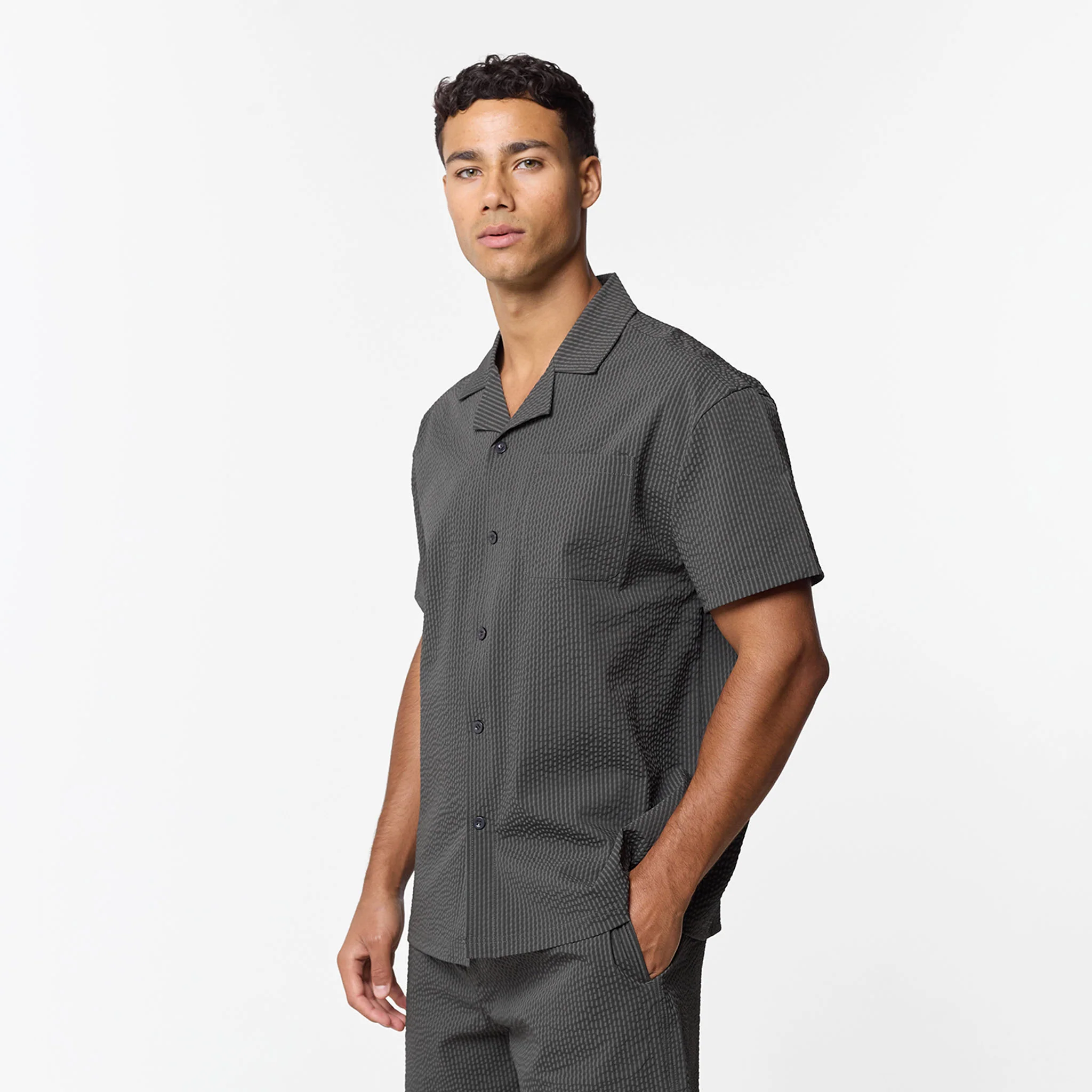 Seersucker Twinset | Khaki - Image 4