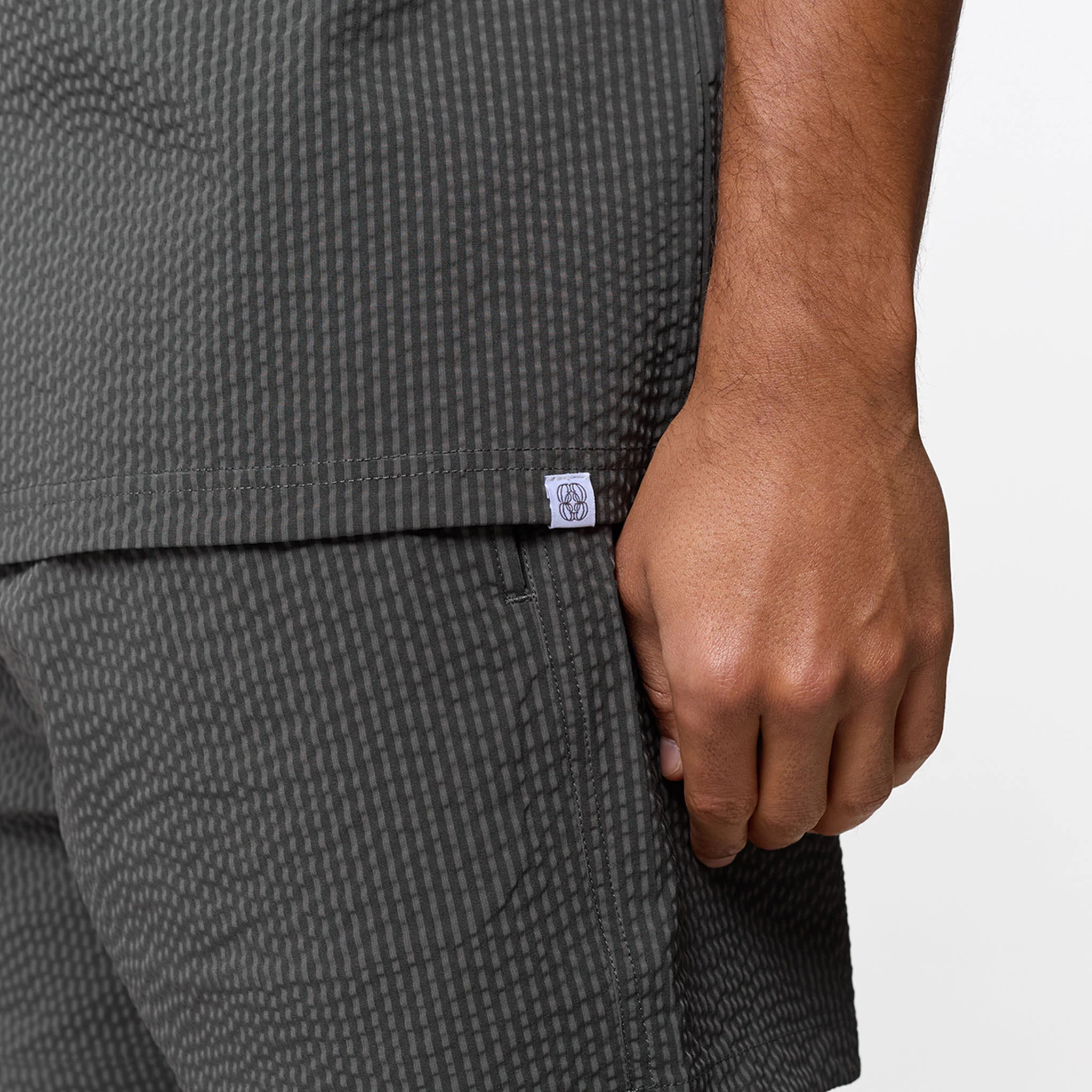 Seersucker Twinset | Khaki - Image 9