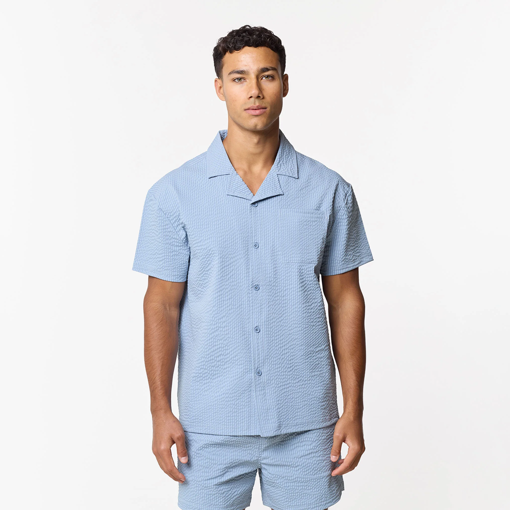 Seersucker Twinset | Light Blue - Image 3
