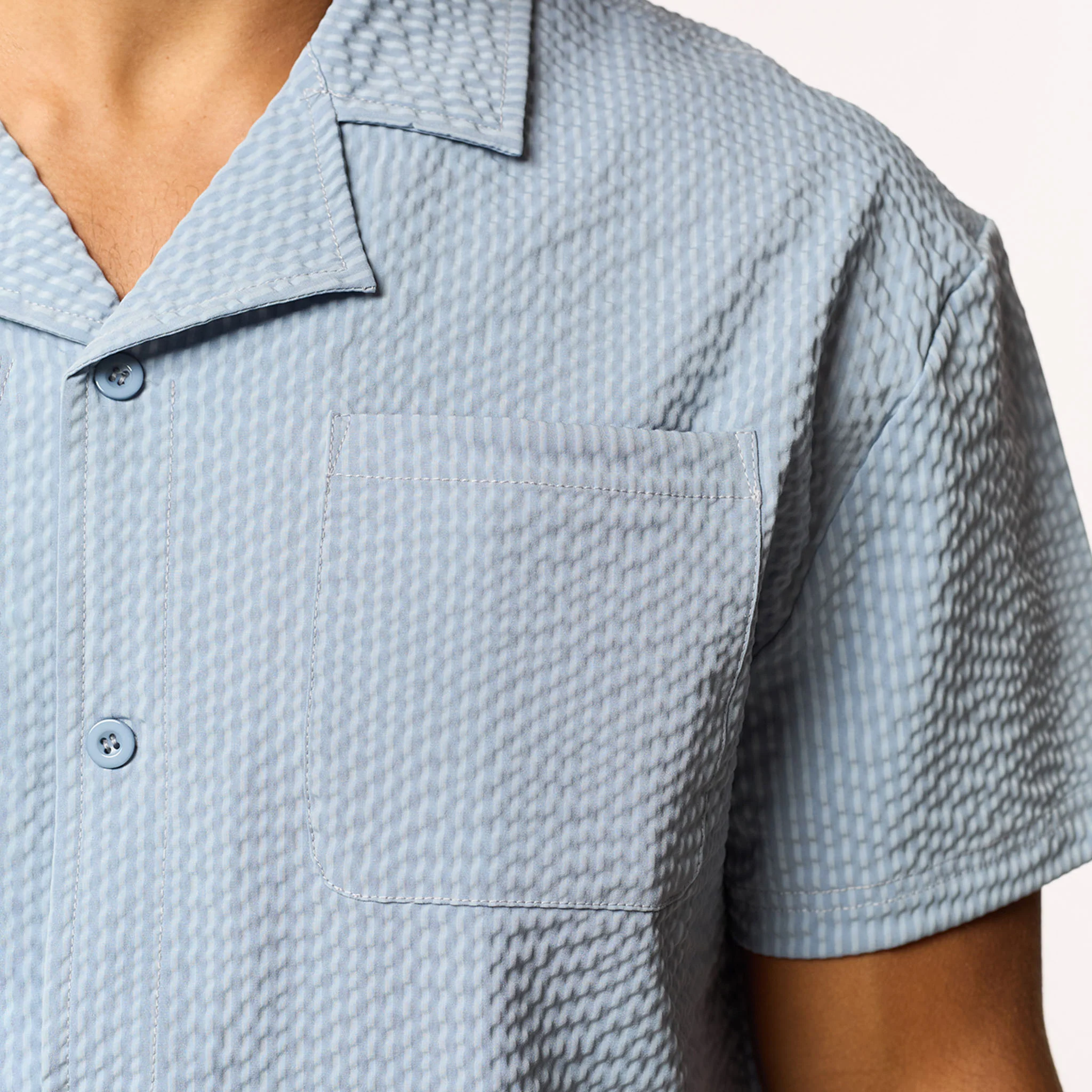 Seersucker Twinset | Light Blue - Image 7
