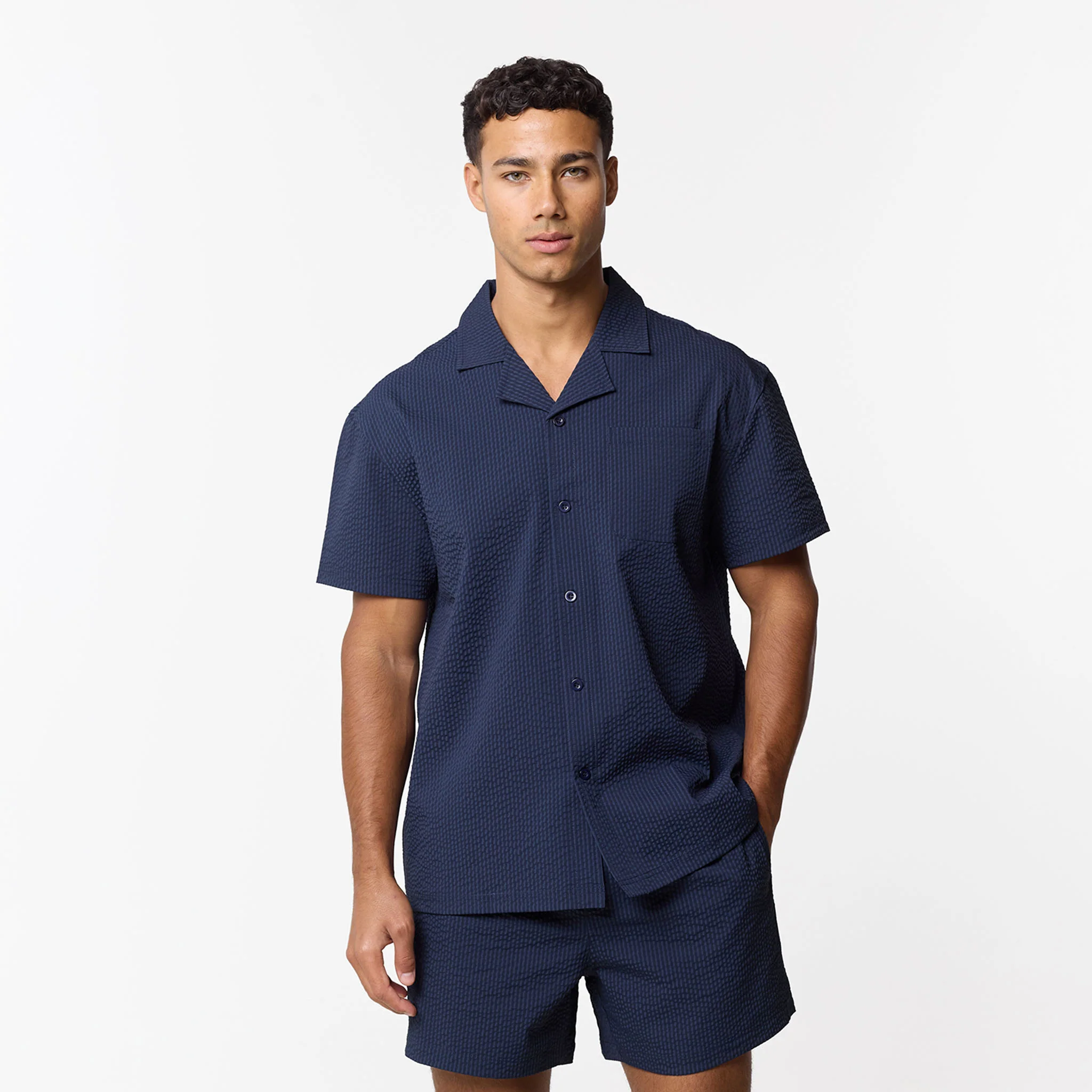 Seersucker Twinset | Navy - Image 3