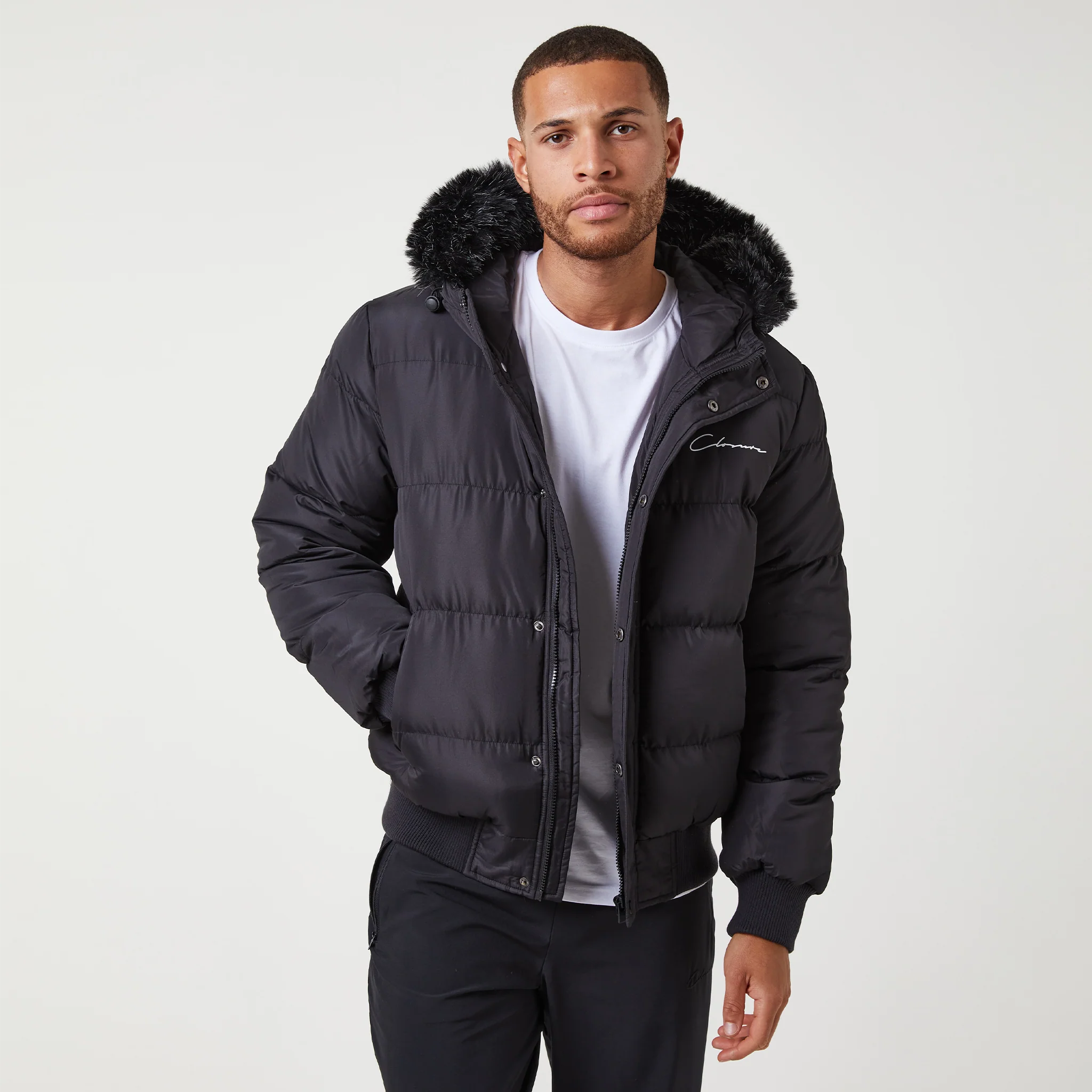Short Puffer Parka | Black - Image 3