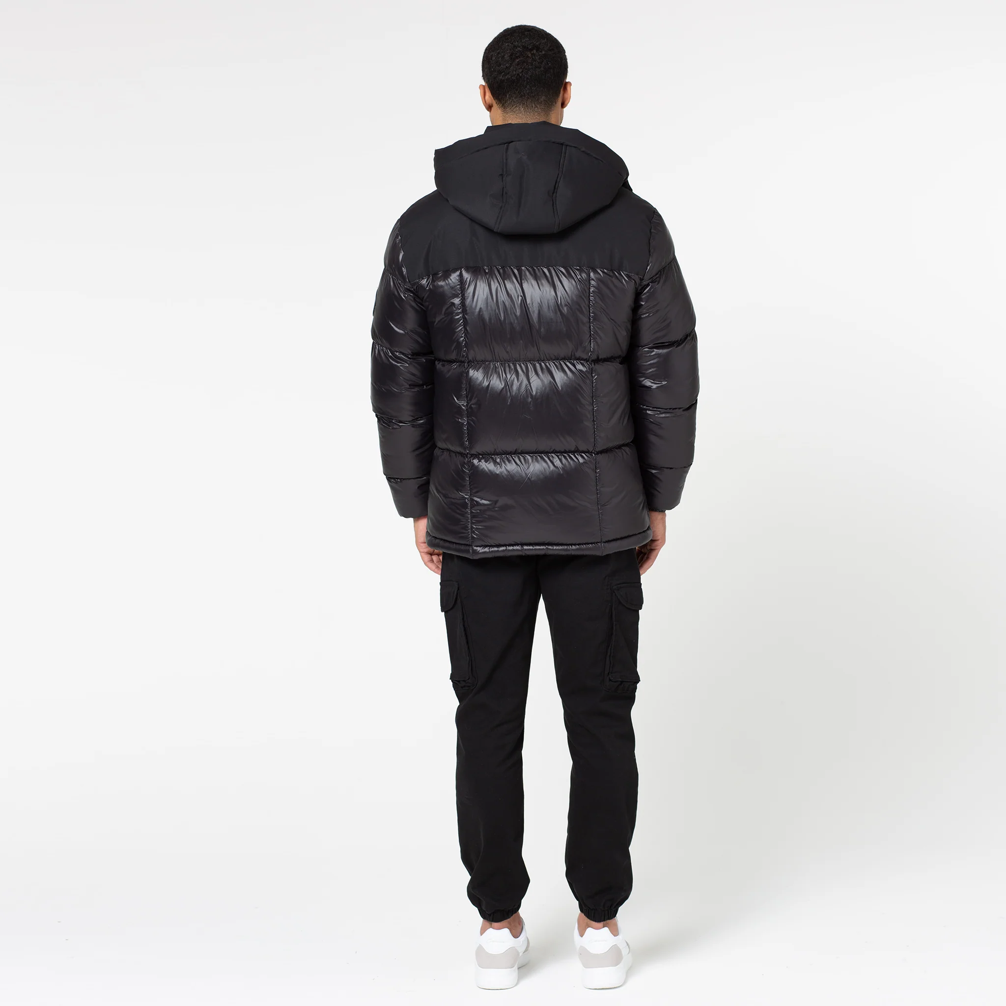 Pocket Puffer Jacket | Black Shine - Image 6
