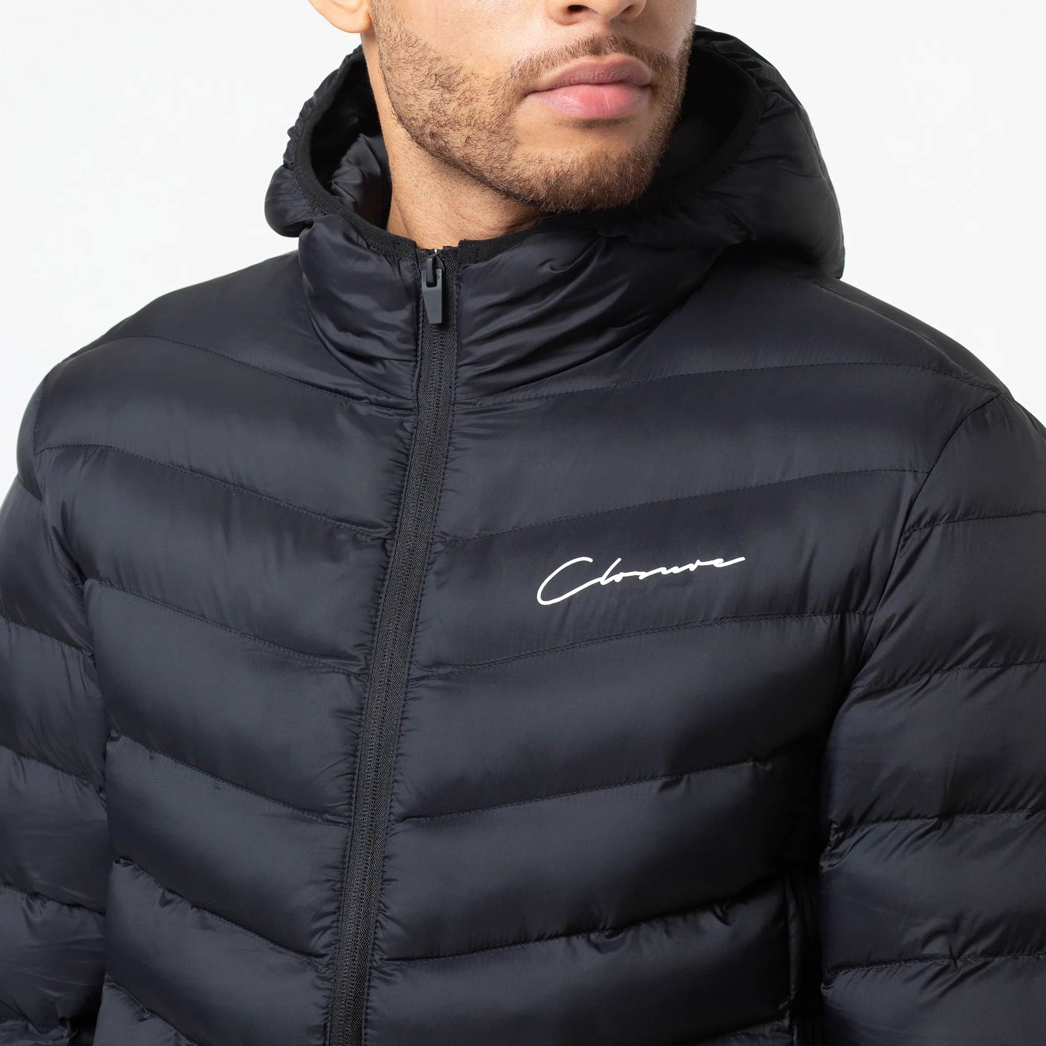 Slim Puffer Jacket | Matte/Black - Image 3