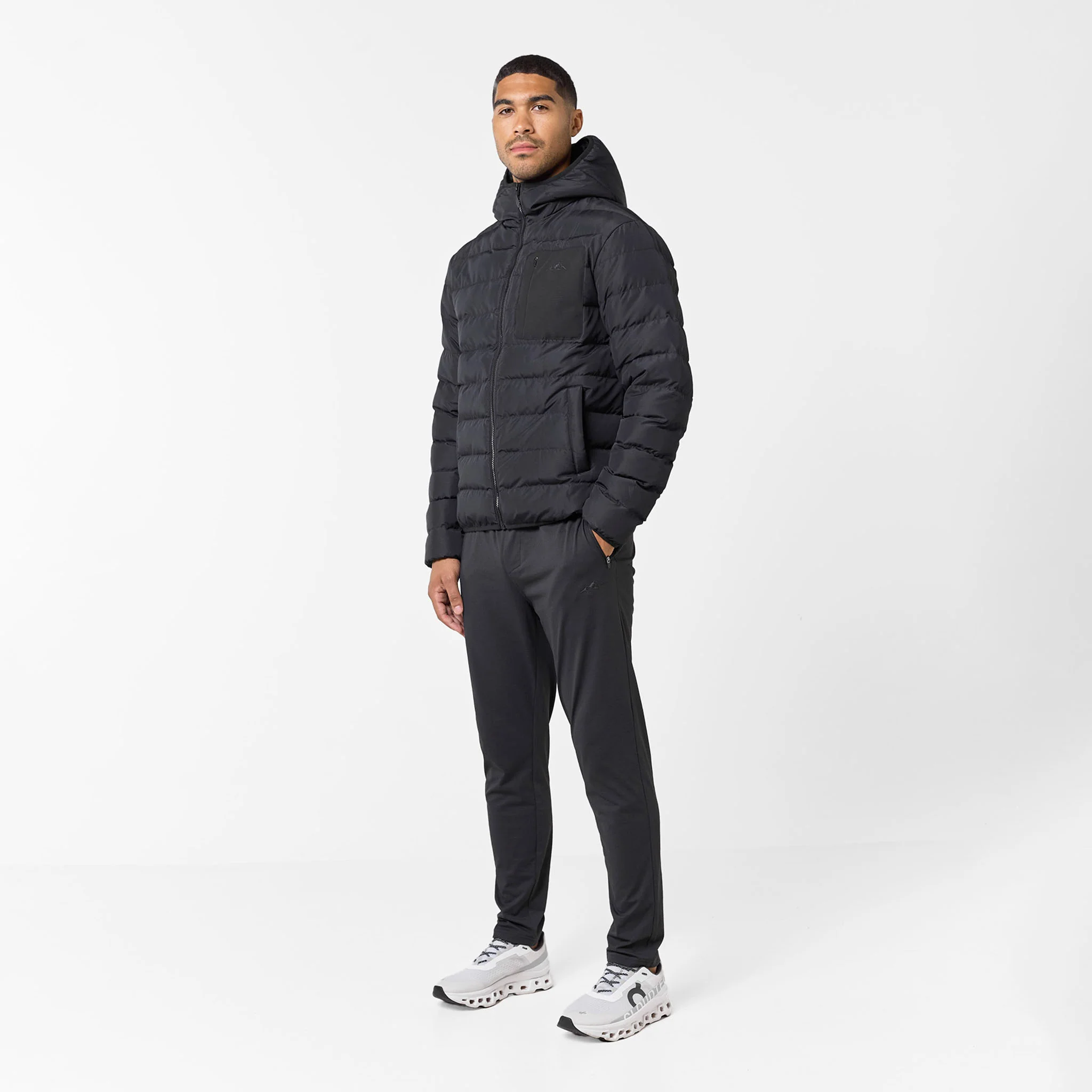 Slim Quilted Puffer | Black - Image 3