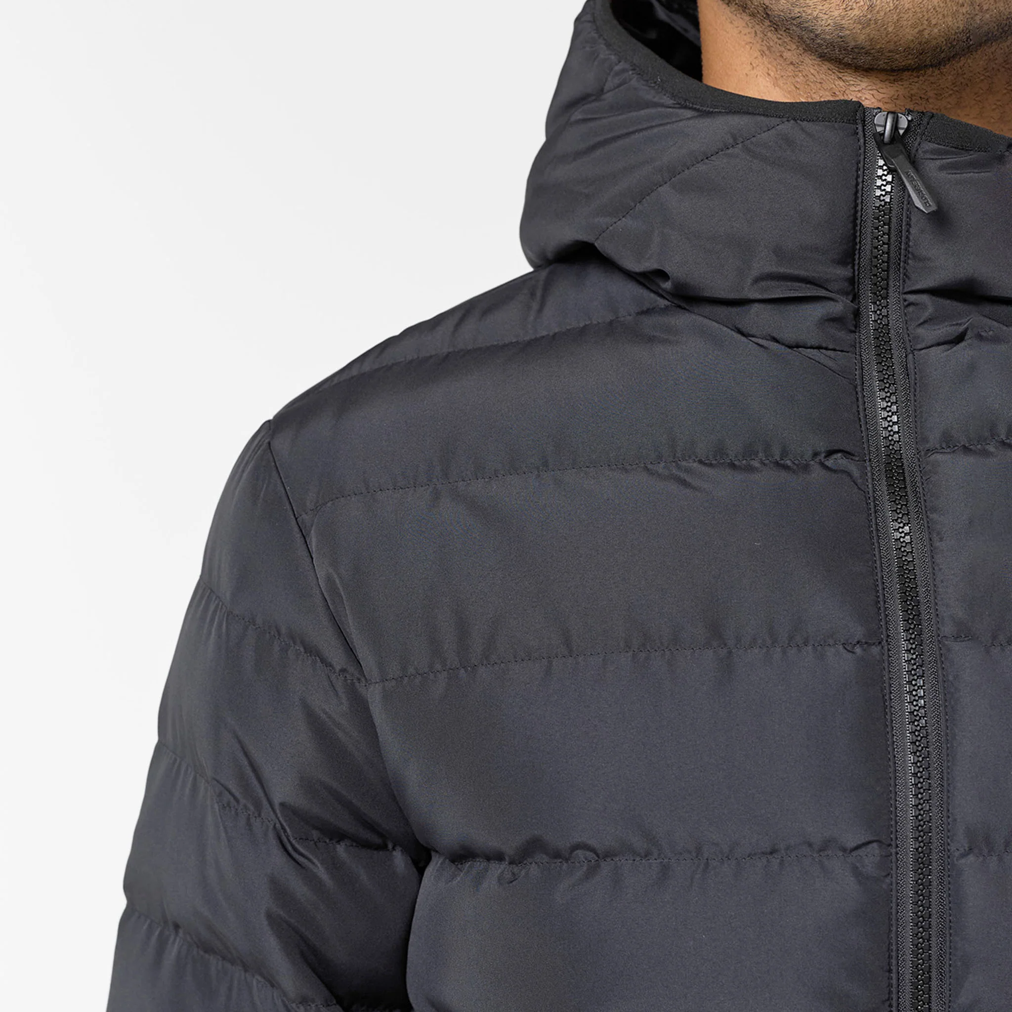Slim Quilted Puffer | Black - Image 6