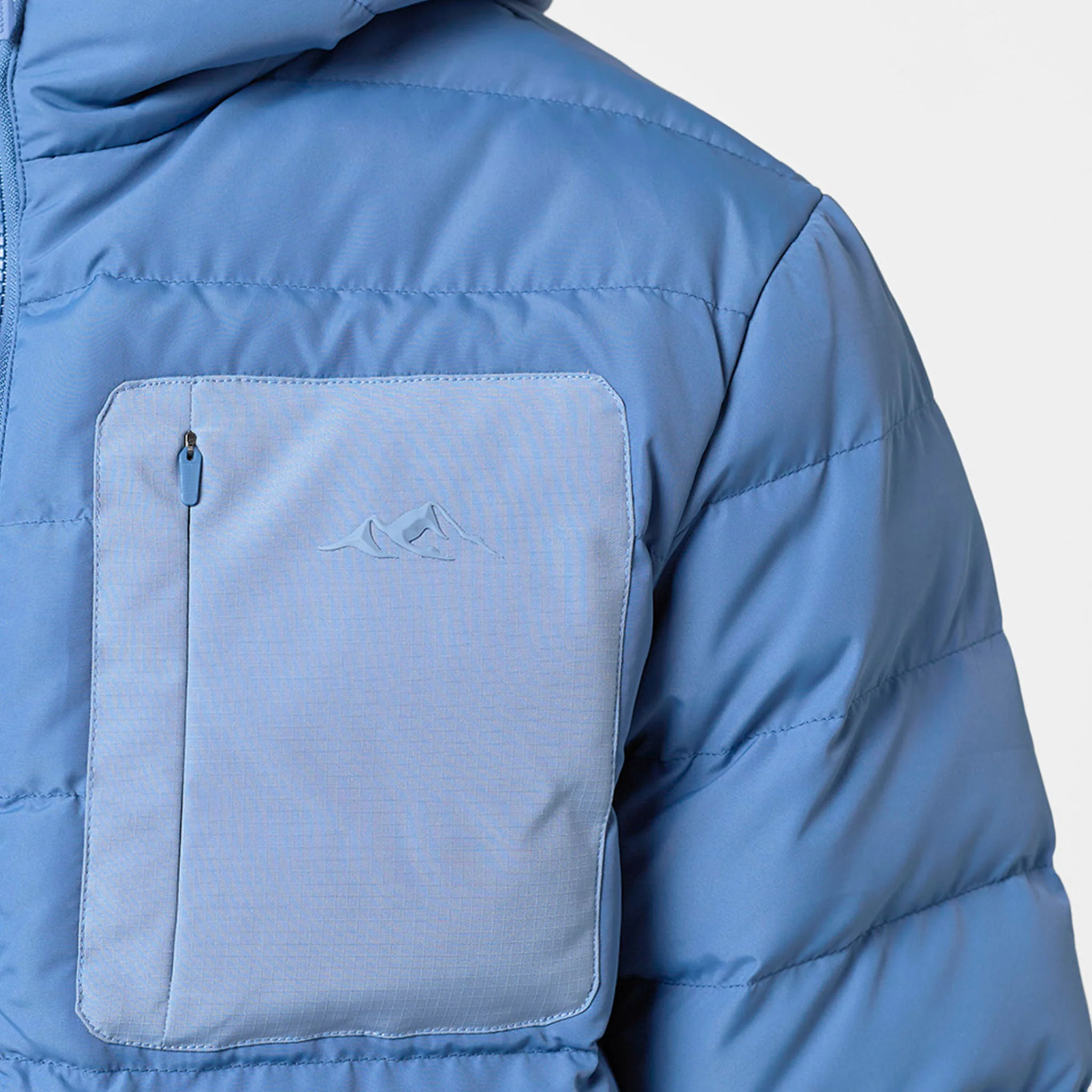 Slim Quilted Puffer | Washed Blue - Image 4
