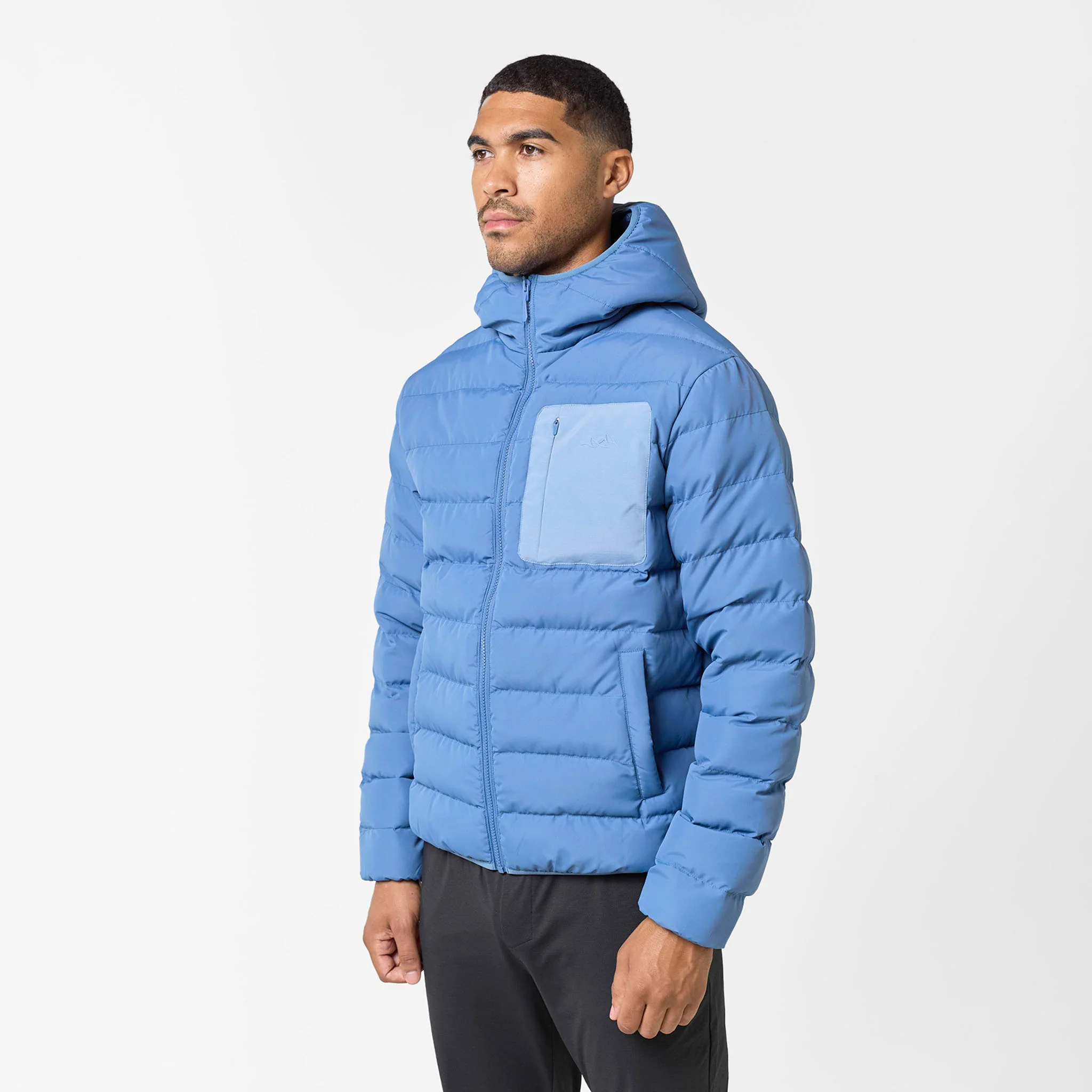 Slim Quilted Puffer | Washed Blue - Image 7