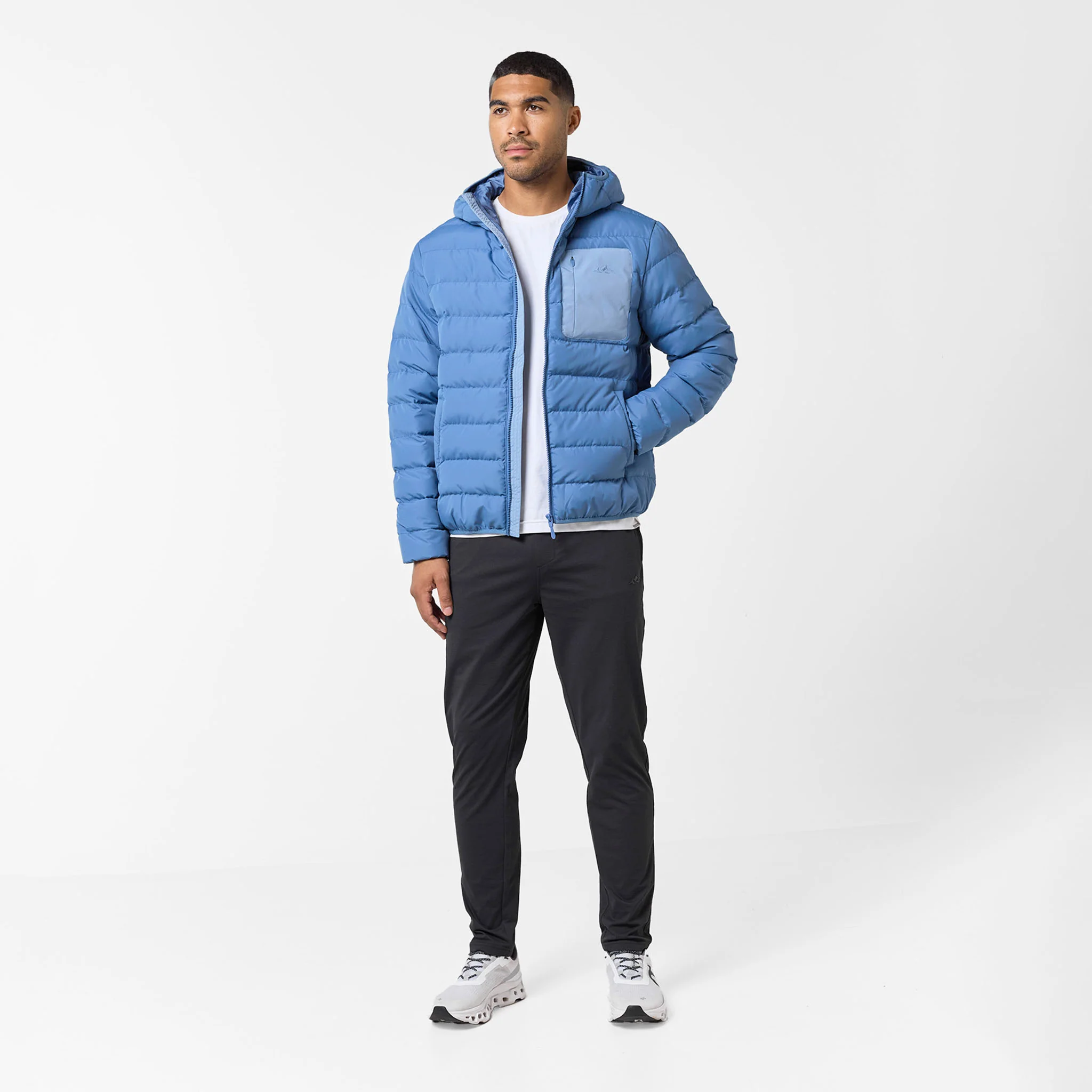 Slim Quilted Puffer | Washed Blue - Image 8