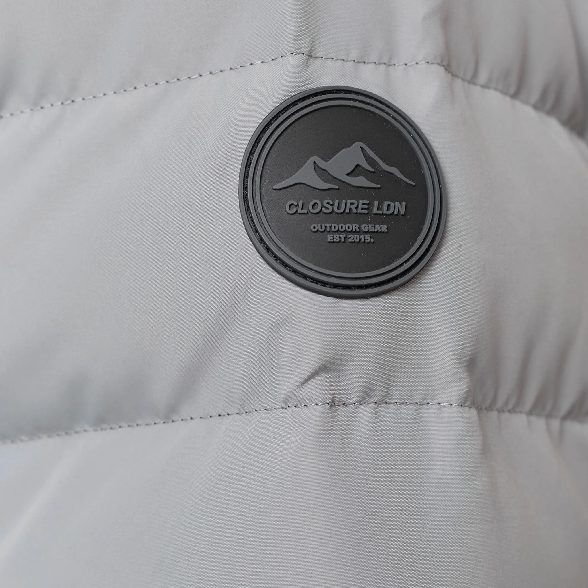 Slim Quilted Zipped Puffer | Grey - Image 5