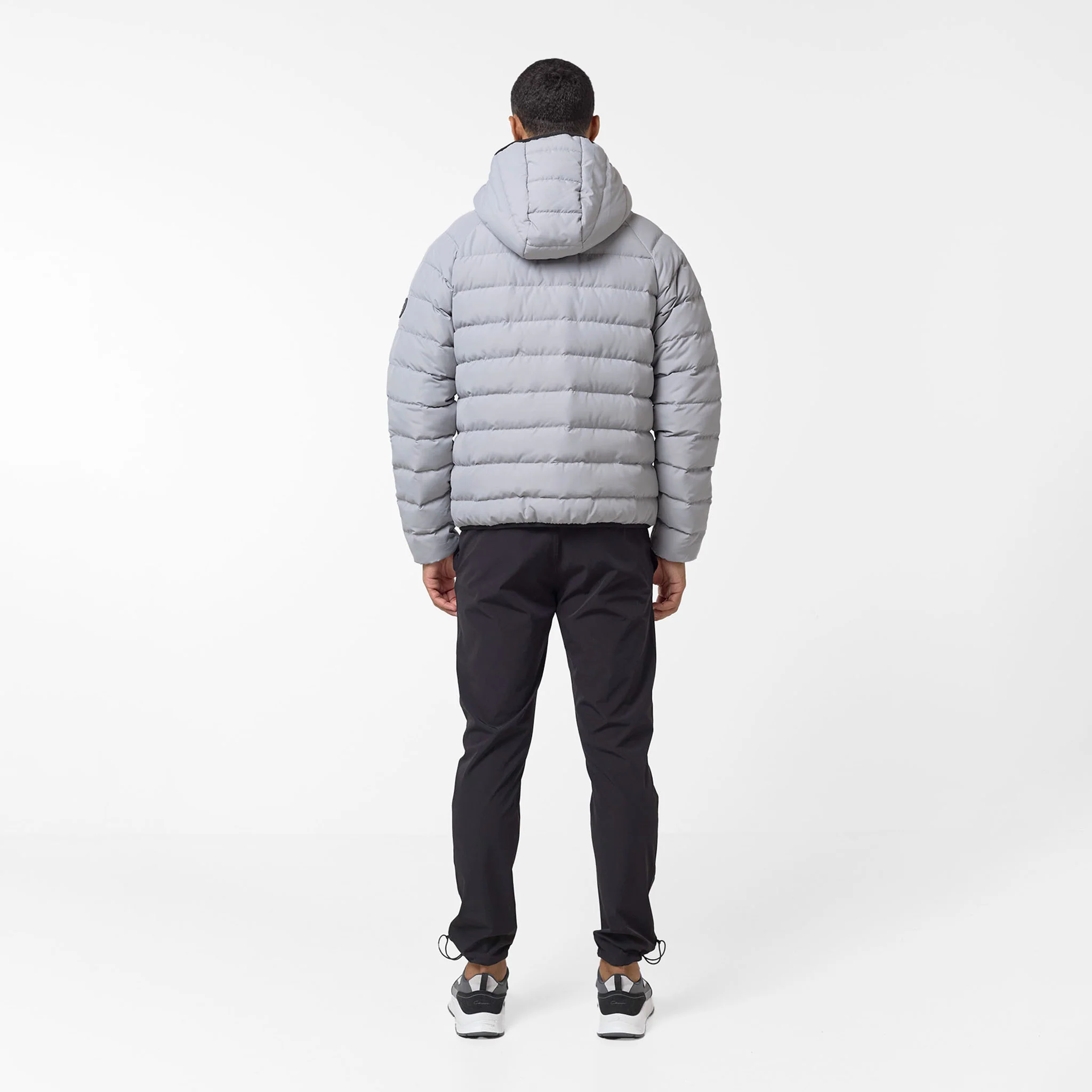 Slim Quilted Zipped Puffer | Grey - Image 7