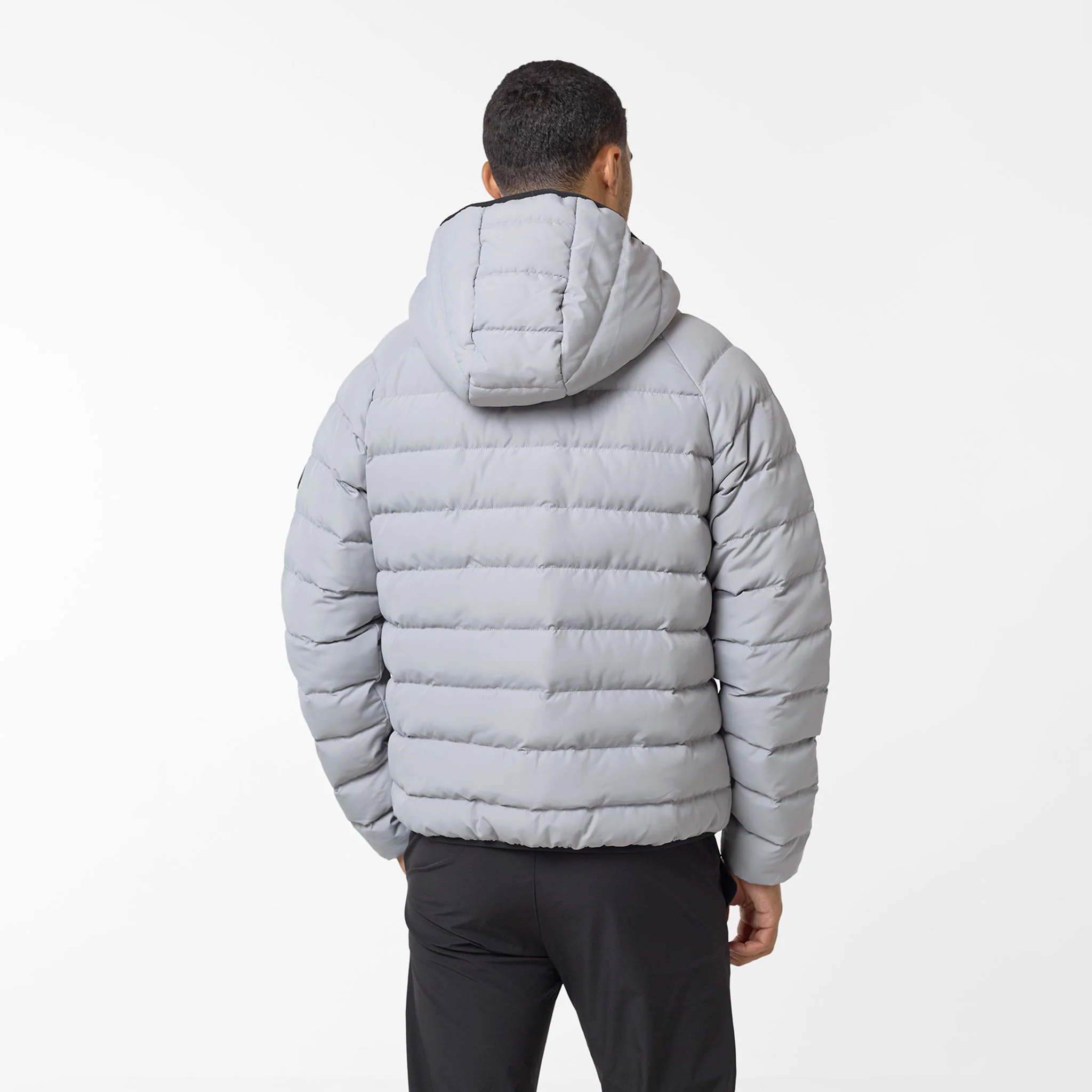 Slim Quilted Zipped Puffer | Grey - Image 8