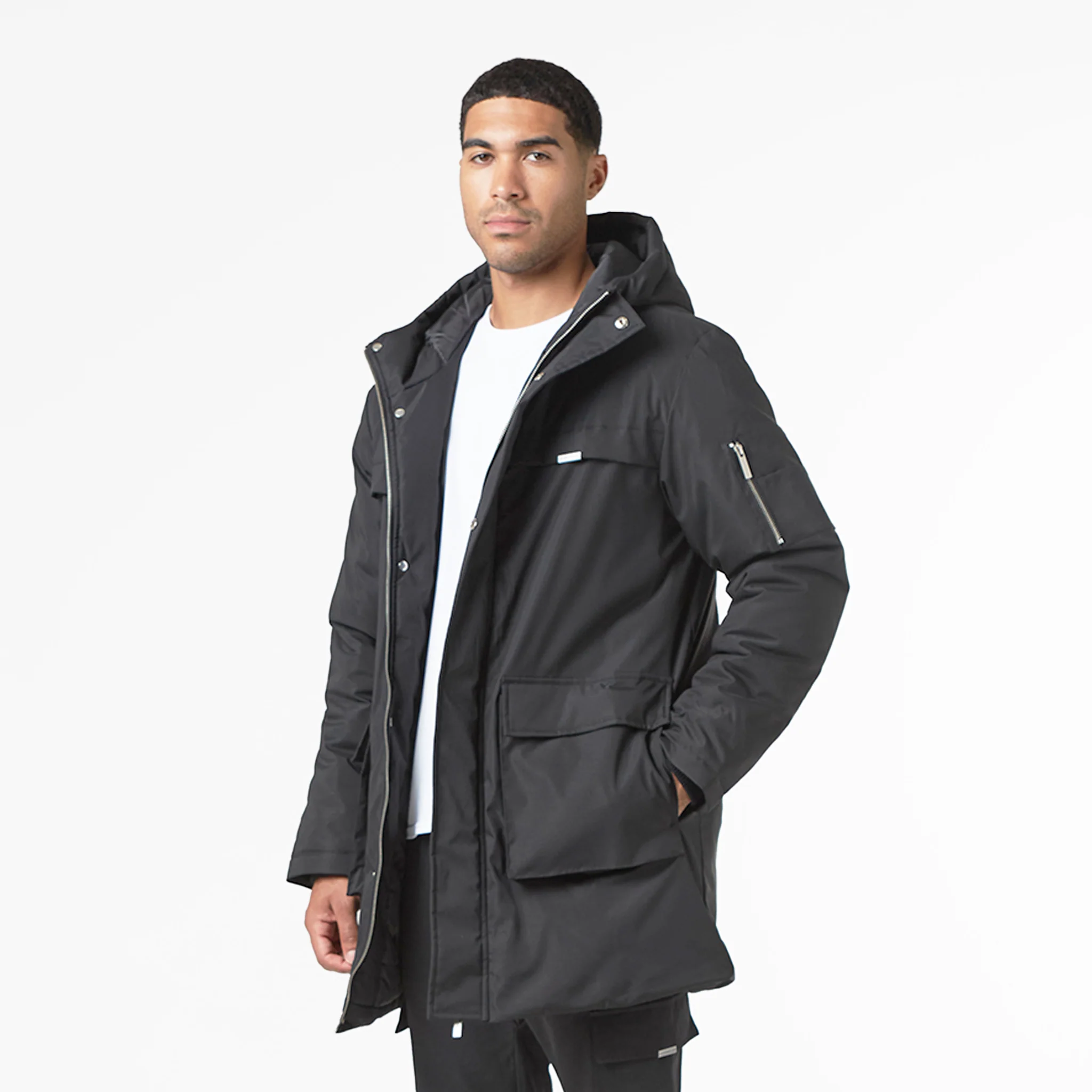 Smart Parka Jacket | Black - Image 8