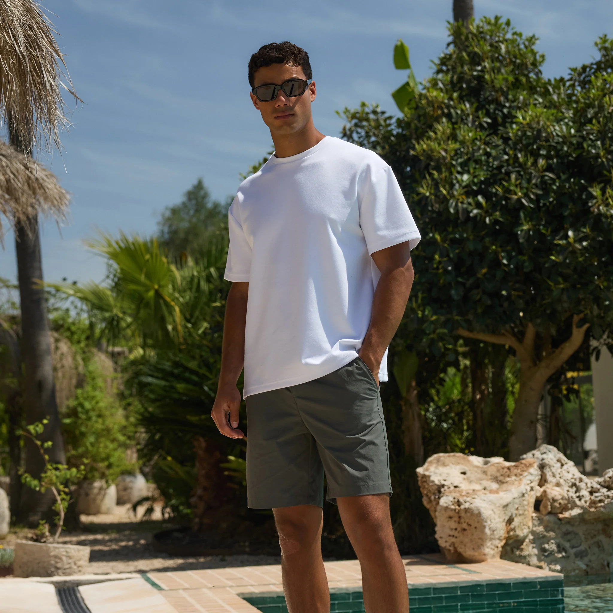 Smart Tech Chino Short | Olive - Image 2