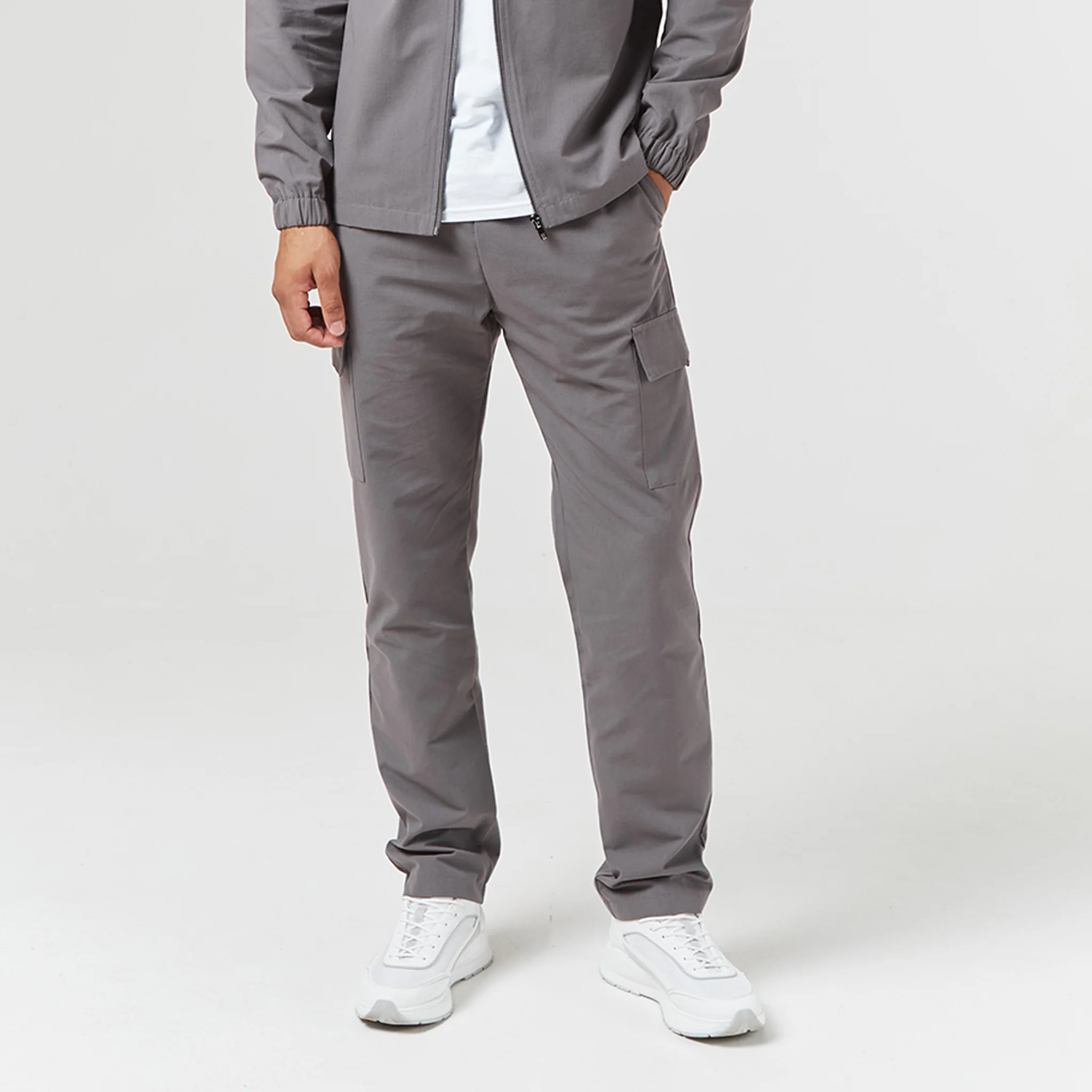 Smart Utility Open Hem Trouser | Charcoal - Image 3