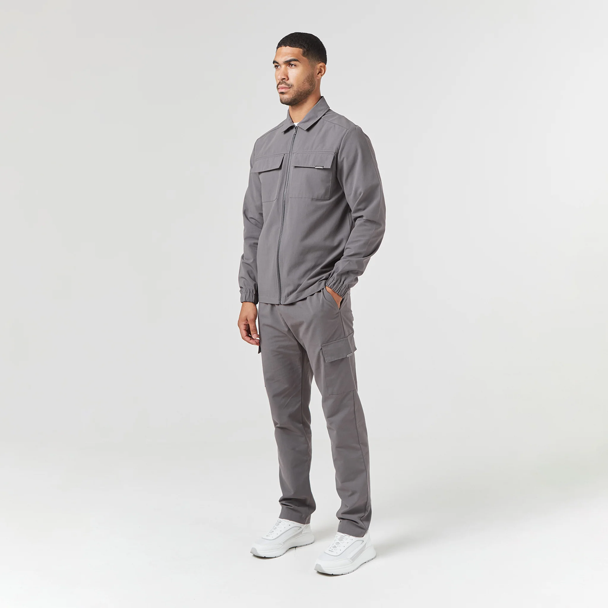 Smart Utility Open Hem Trouser | Charcoal - Image 8